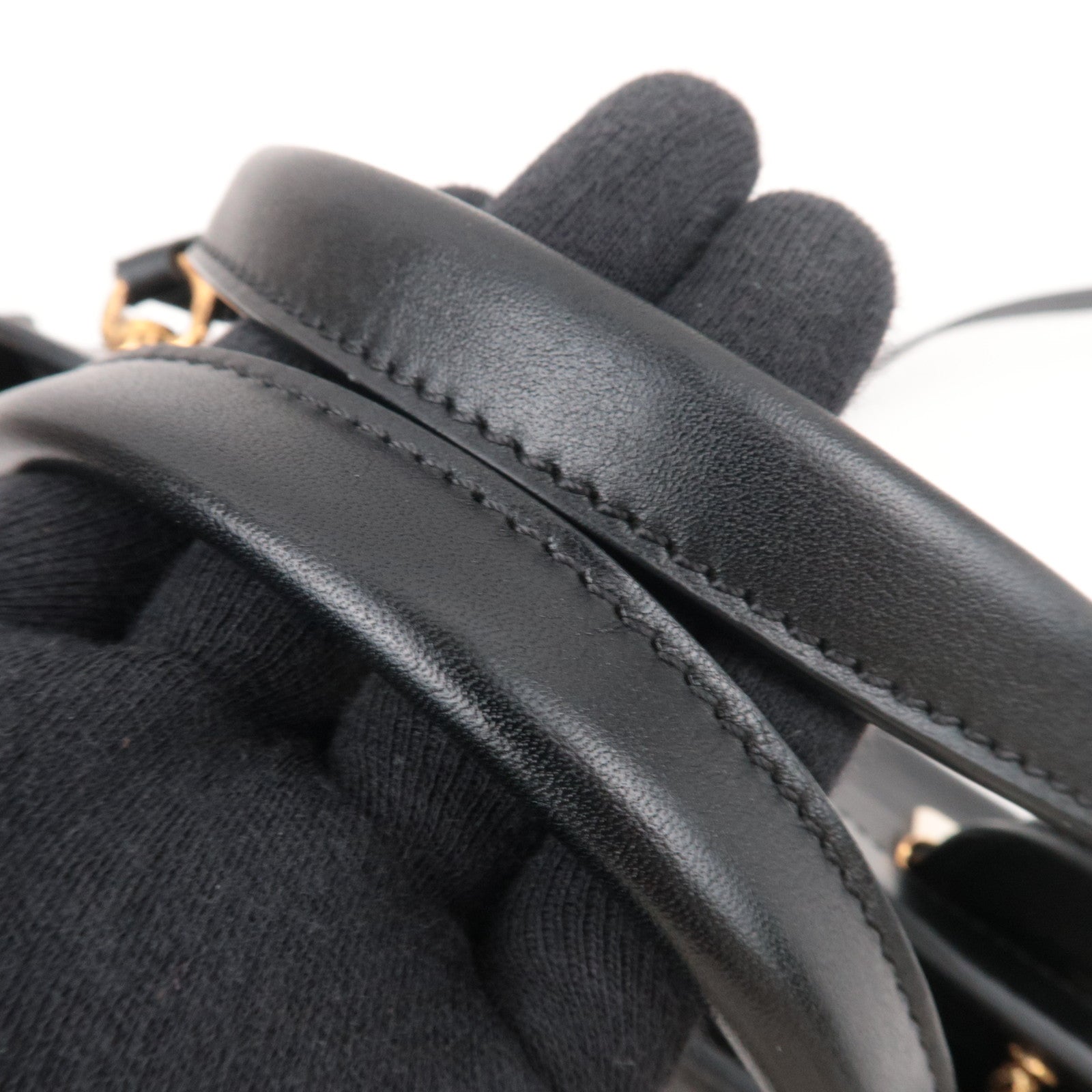 Chloe Little Alice 2Way Leather Shoulder Bag Black *Strap