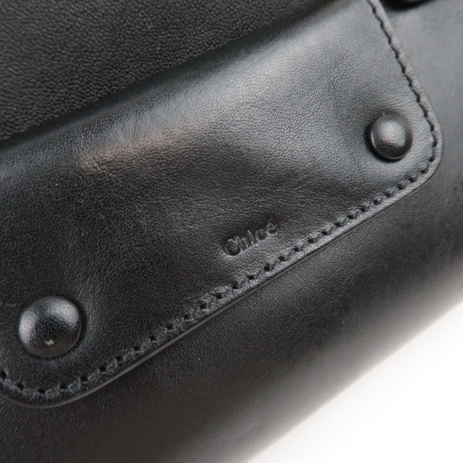 Chloe Little Alice 2Way Leather Shoulder Bag Black *Strap