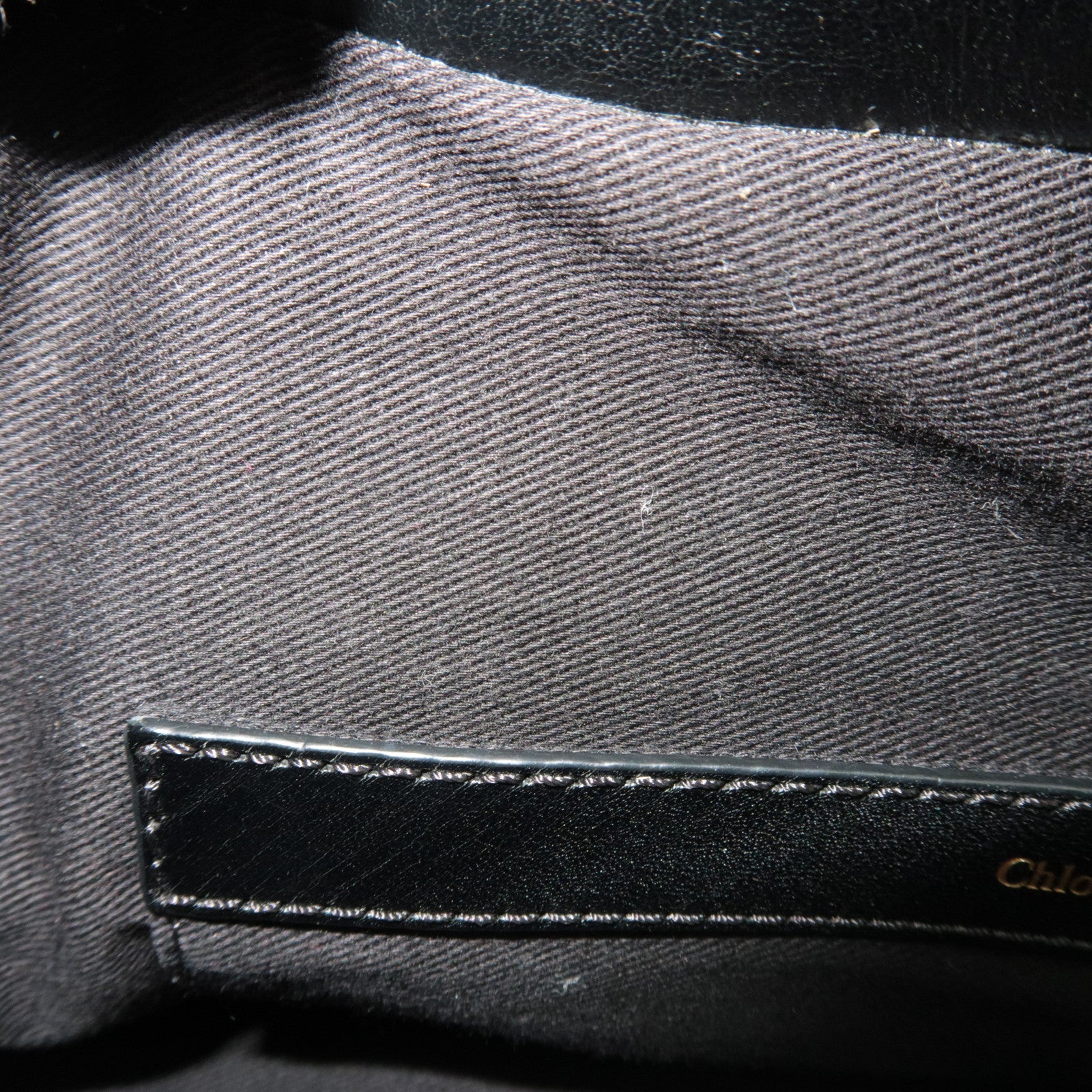 Chloe Little Alice 2Way Leather Shoulder Bag Black *Strap