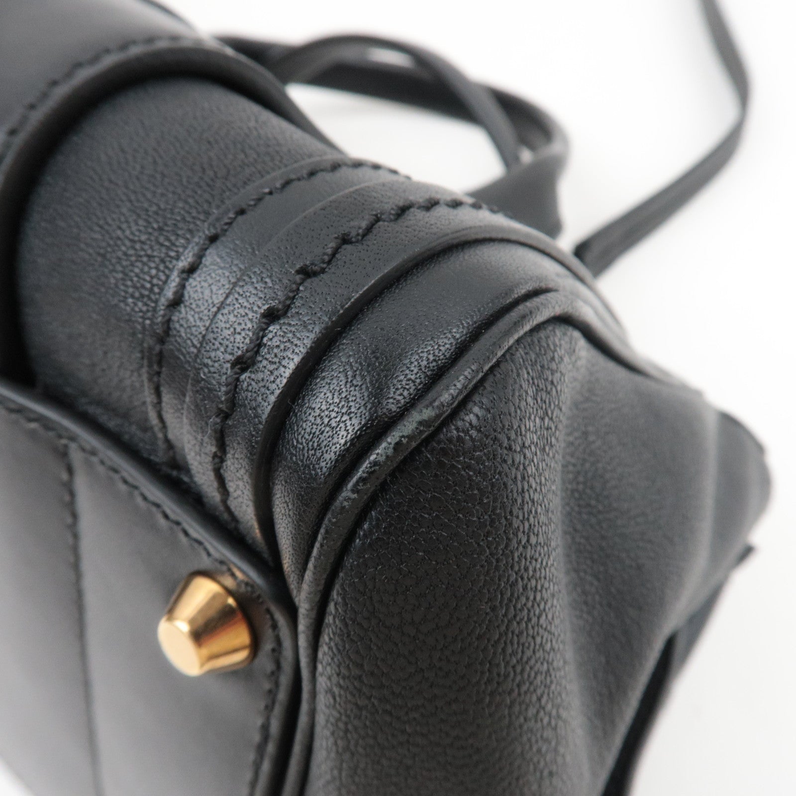 Chloe Little Alice 2Way Leather Shoulder Bag Black *Strap