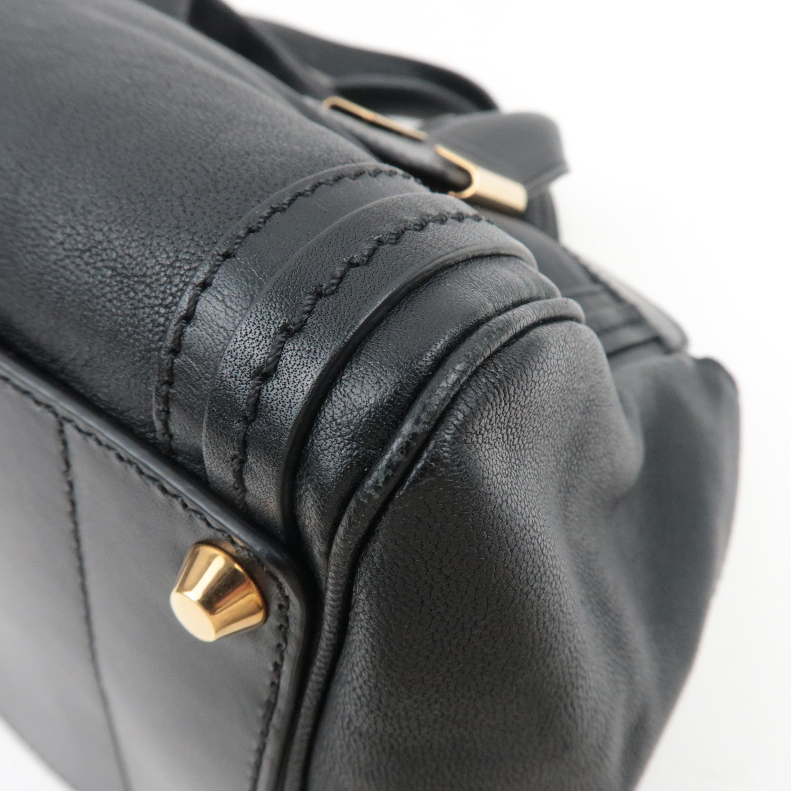 Chloe Little Alice 2Way Leather Shoulder Bag Black *Strap