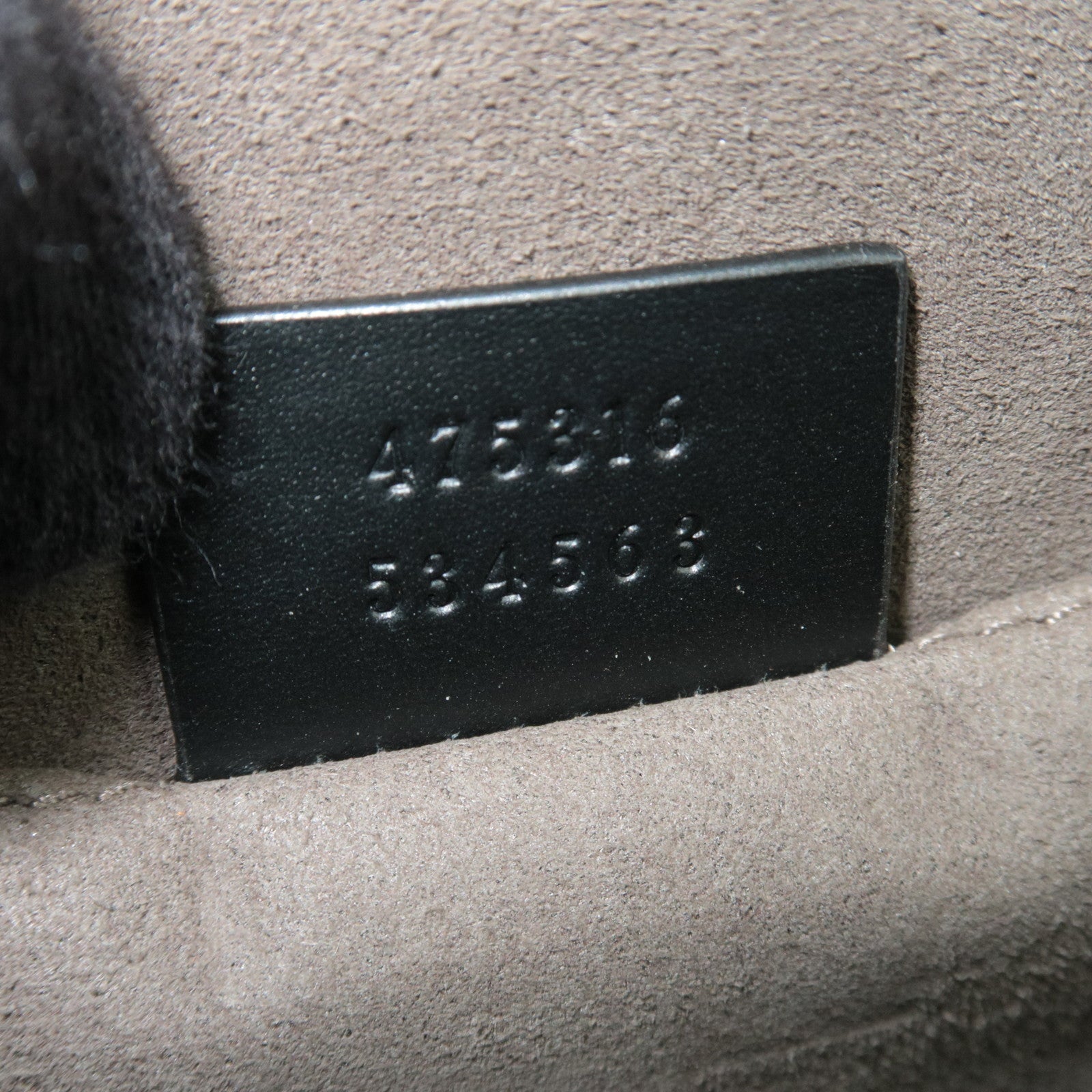 GUCCI Sherry Guccissima Clutch Bag Leather Black 475316