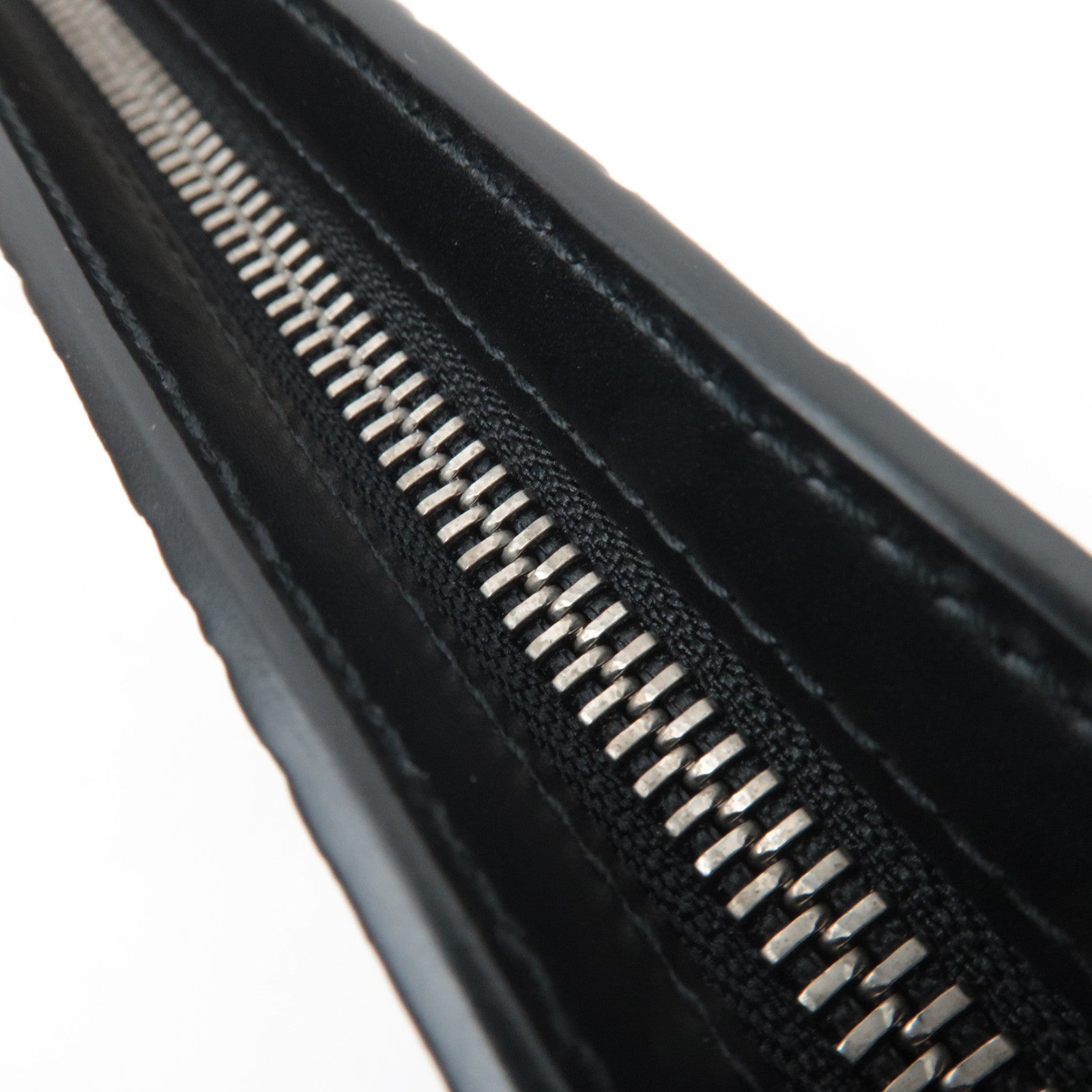 GUCCI Sherry Guccissima Clutch Bag Leather Black 475316