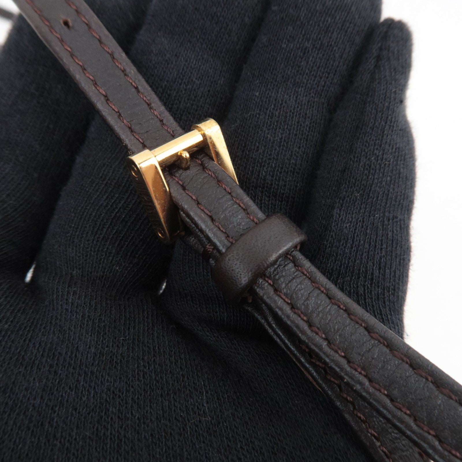 Louis Vuitton Damier Sauvage Gazelle Shoulder Bag Calf Leather M92130 *Strap