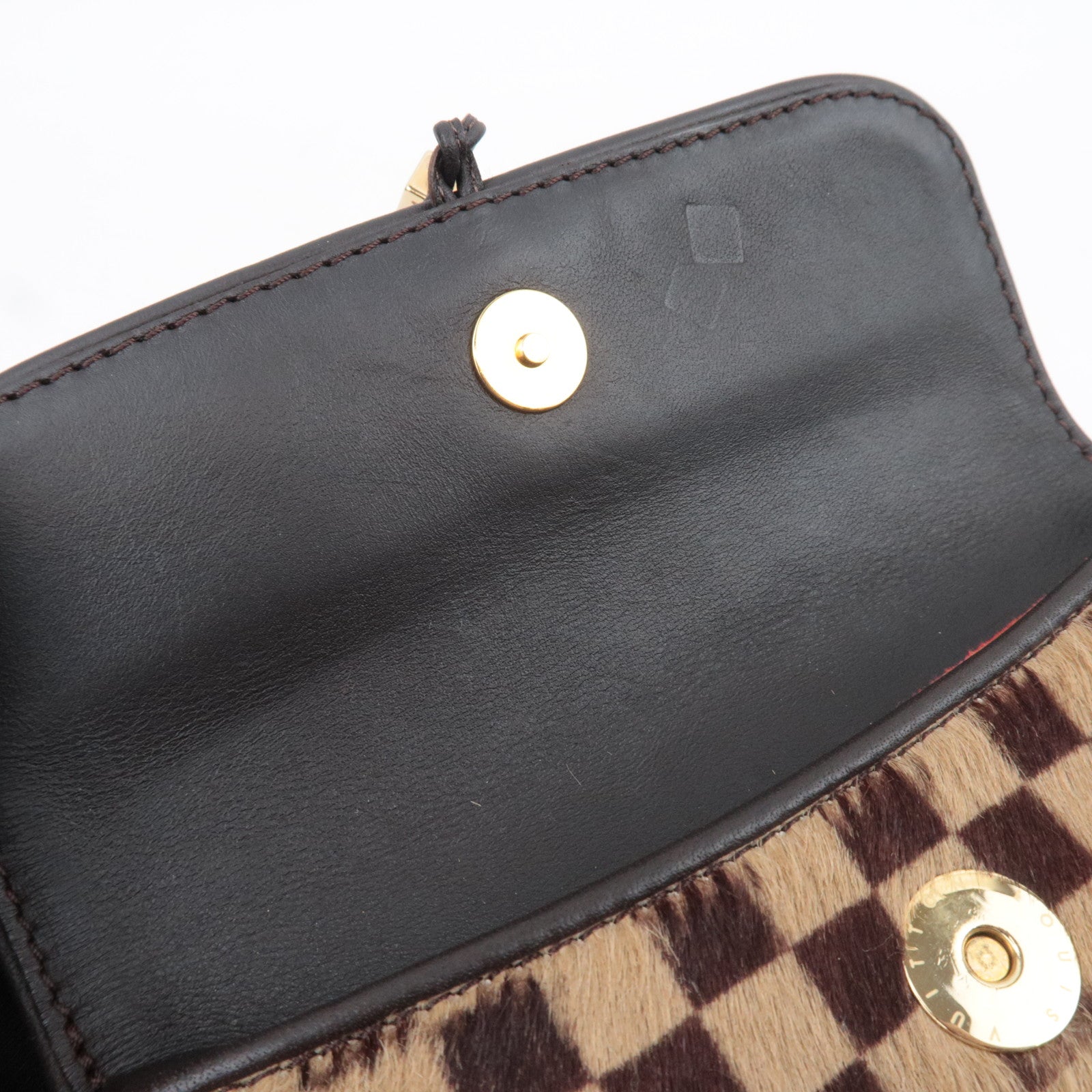 Louis Vuitton Damier Sauvage Gazelle Shoulder Bag Calf Leather M92130 *Strap