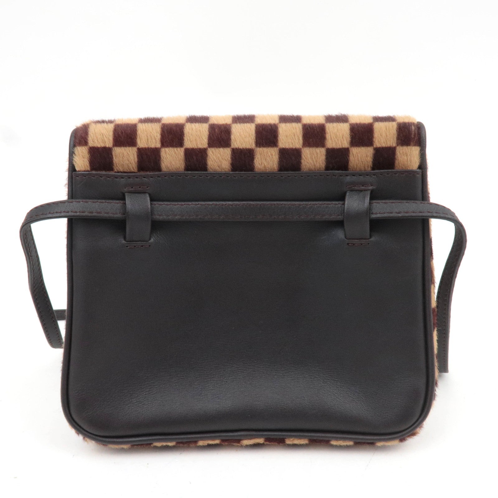 Louis Vuitton Damier Sauvage Gazelle Shoulder Bag Calf Leather M92130 *Strap