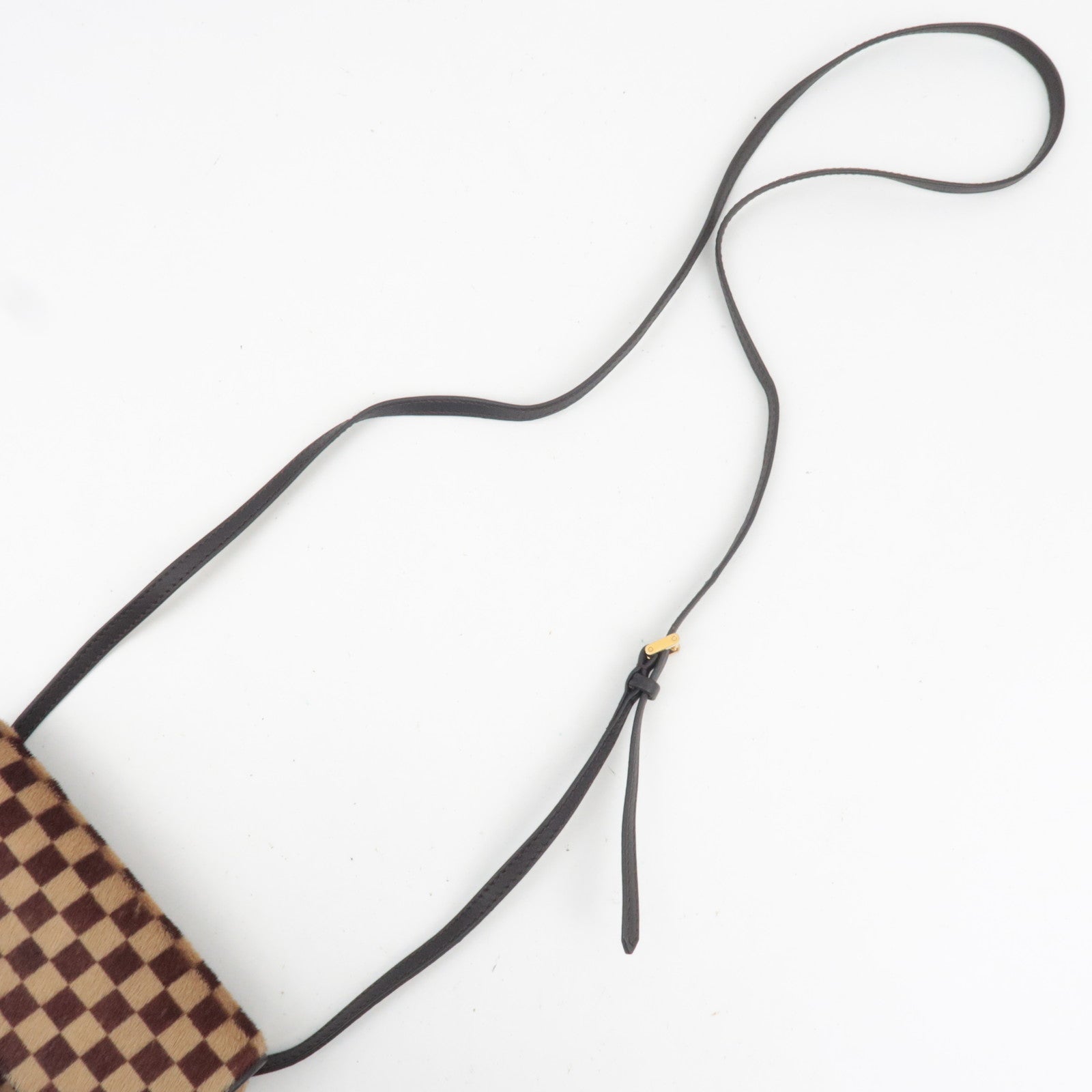 Louis Vuitton Damier Sauvage Gazelle Shoulder Bag Calf Leather M92130 *Strap