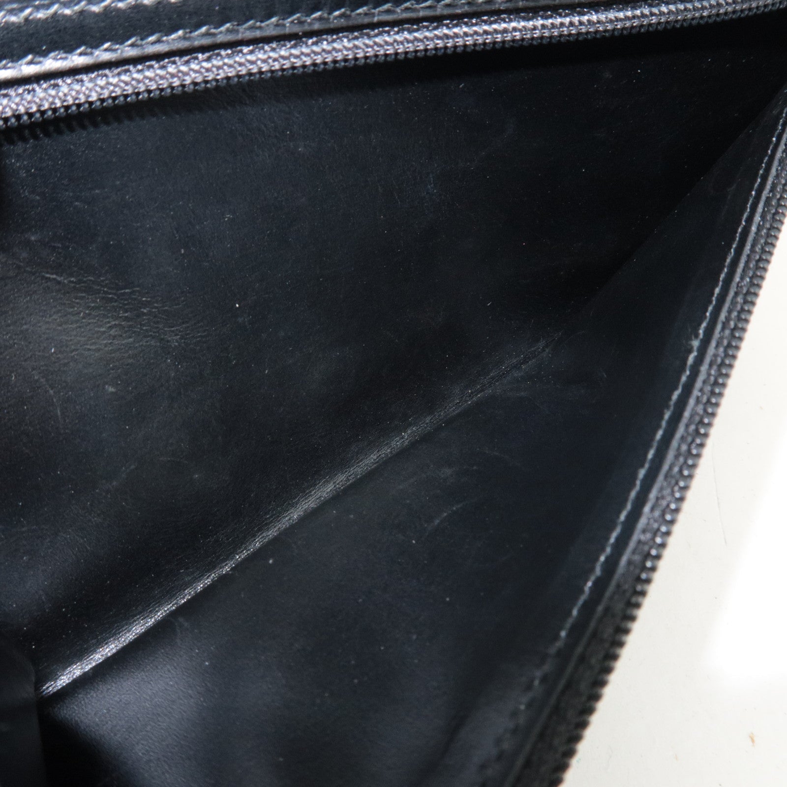 HERMES Bearn Long Wallet 〇V Stamp (1992) Box Calf Black Gold HDW