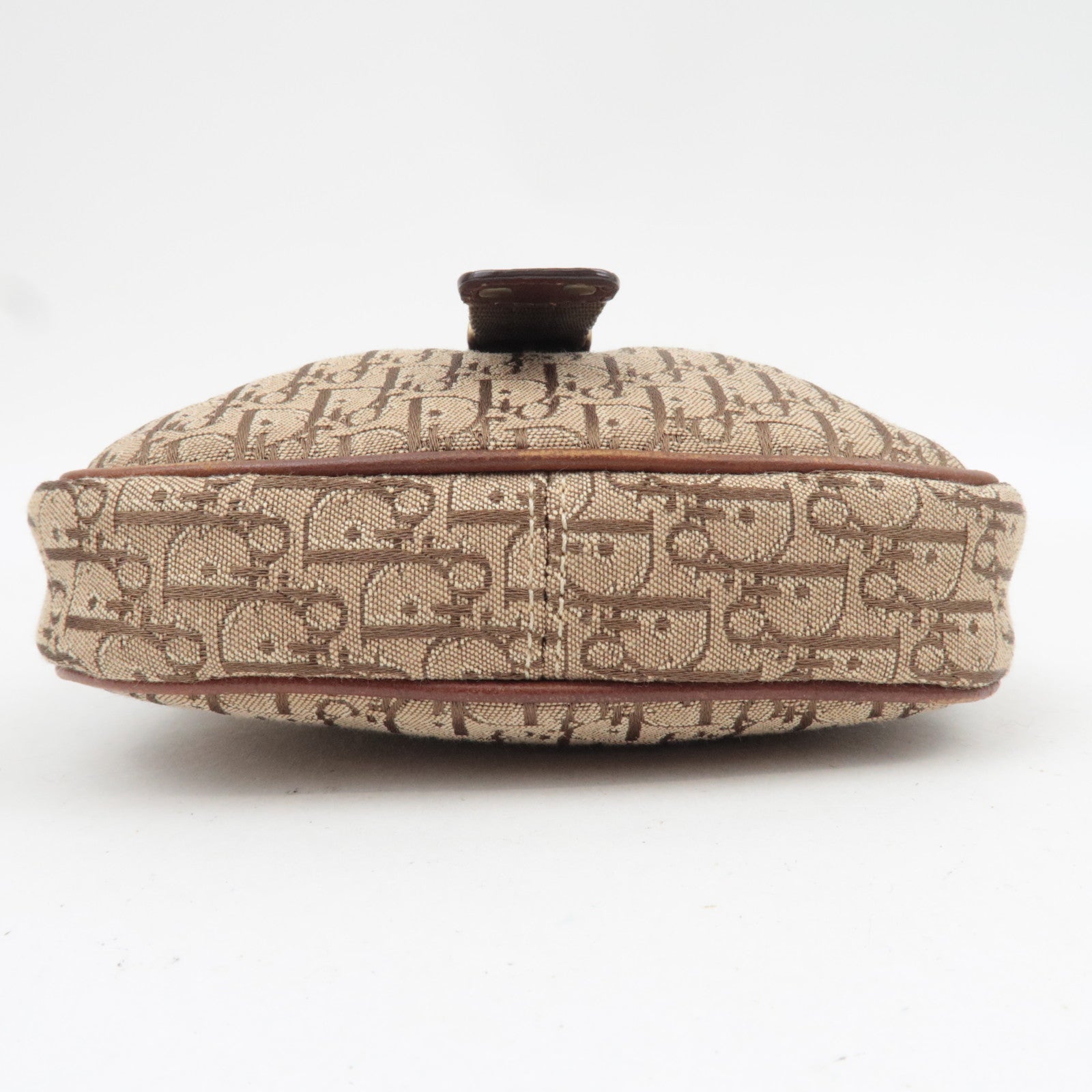 Christian Dior Trotter Canvas Leather Mini Shoulder Bag Beige Brown