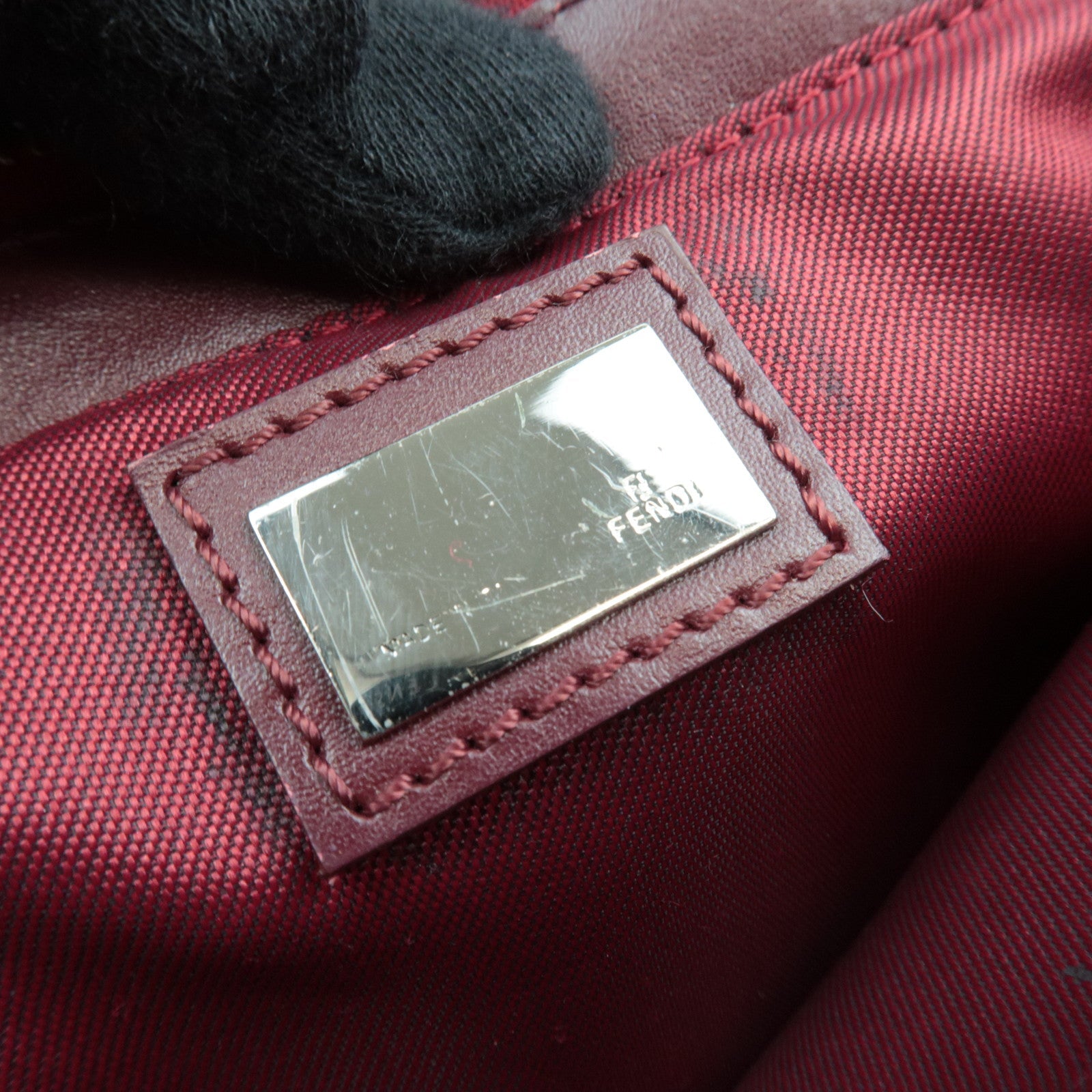 FENDI Zucca Shoulder Bag Canvas Leather Brown BR207