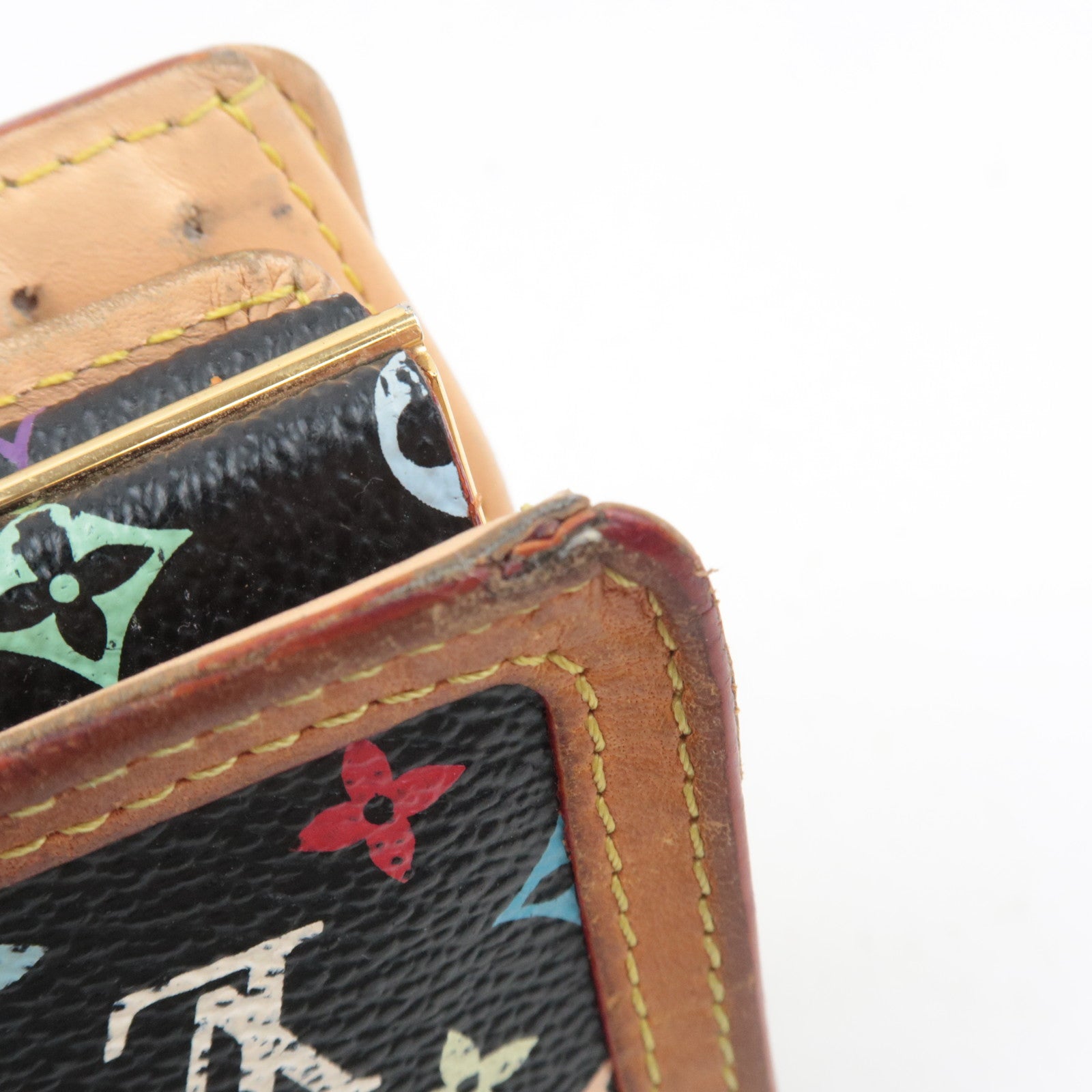 Louis Vuitton Monogram Multicolore Porte Monnaie Billets Viennois Wallet Noir M92988