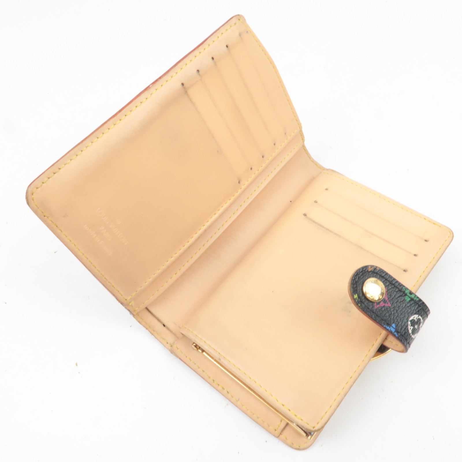 Louis Vuitton Monogram Multicolore Porte Monnaie Billets Viennois Wallet Noir M92988