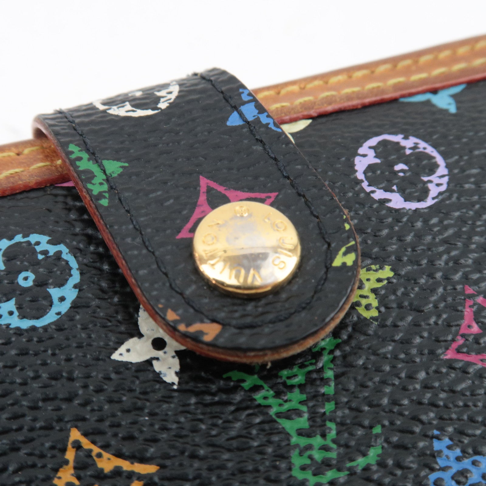 Louis Vuitton Monogram Multicolore Porte Monnaie Billets Viennois Wallet Noir M92988