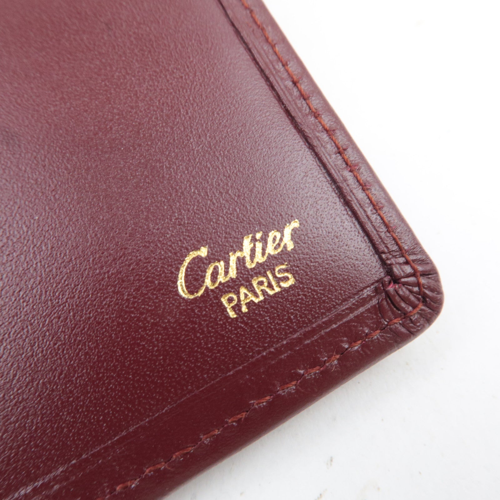 Cartier Must Line Leather Long Bill Wallet Bordeaux