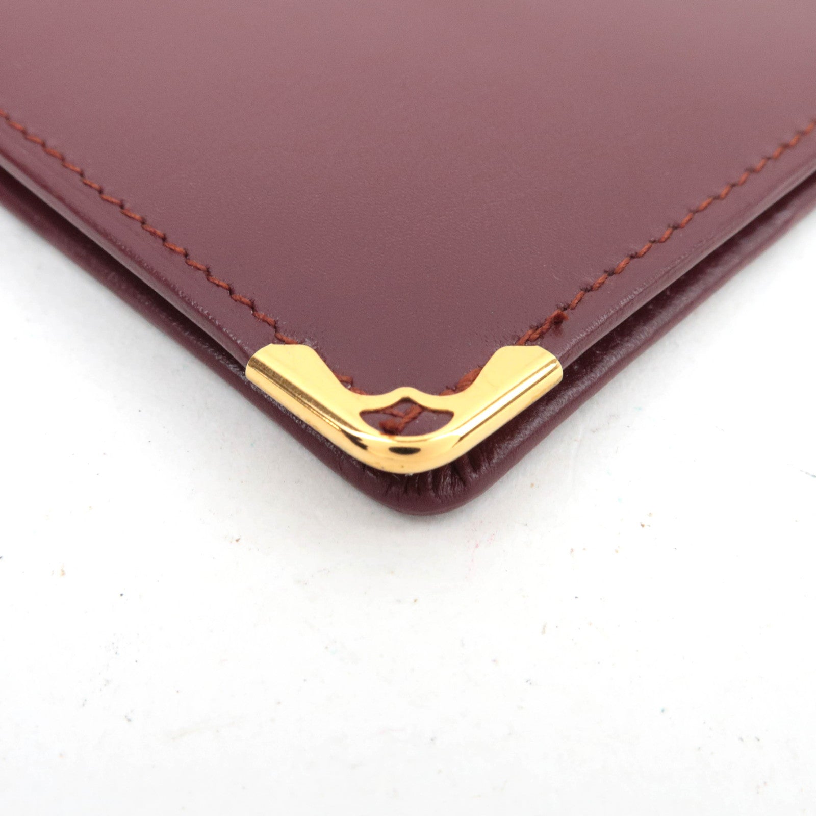 Cartier Must Line Leather Long Bill Wallet Bordeaux