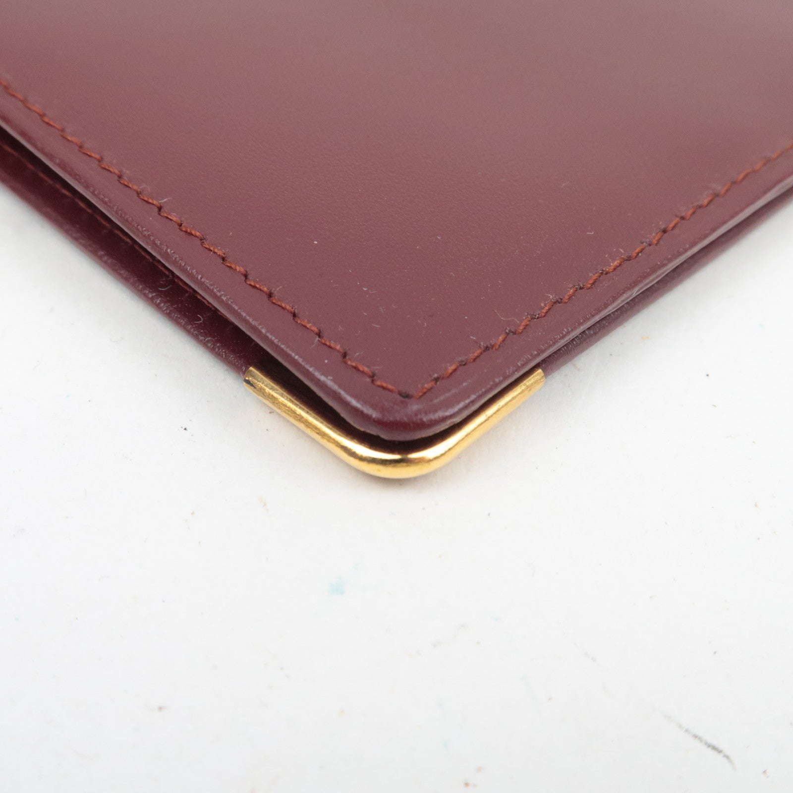Cartier Must Line Leather Long Bill Wallet Bordeaux