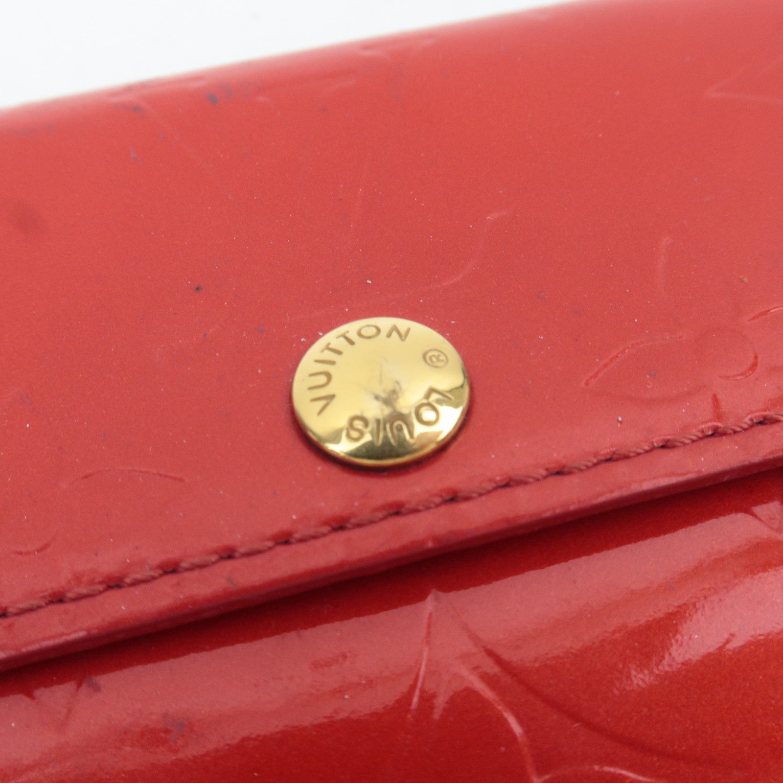 Louis Vuitton Monogram Vernis Ludlow Mini Wallet Rouge M91090 *Box