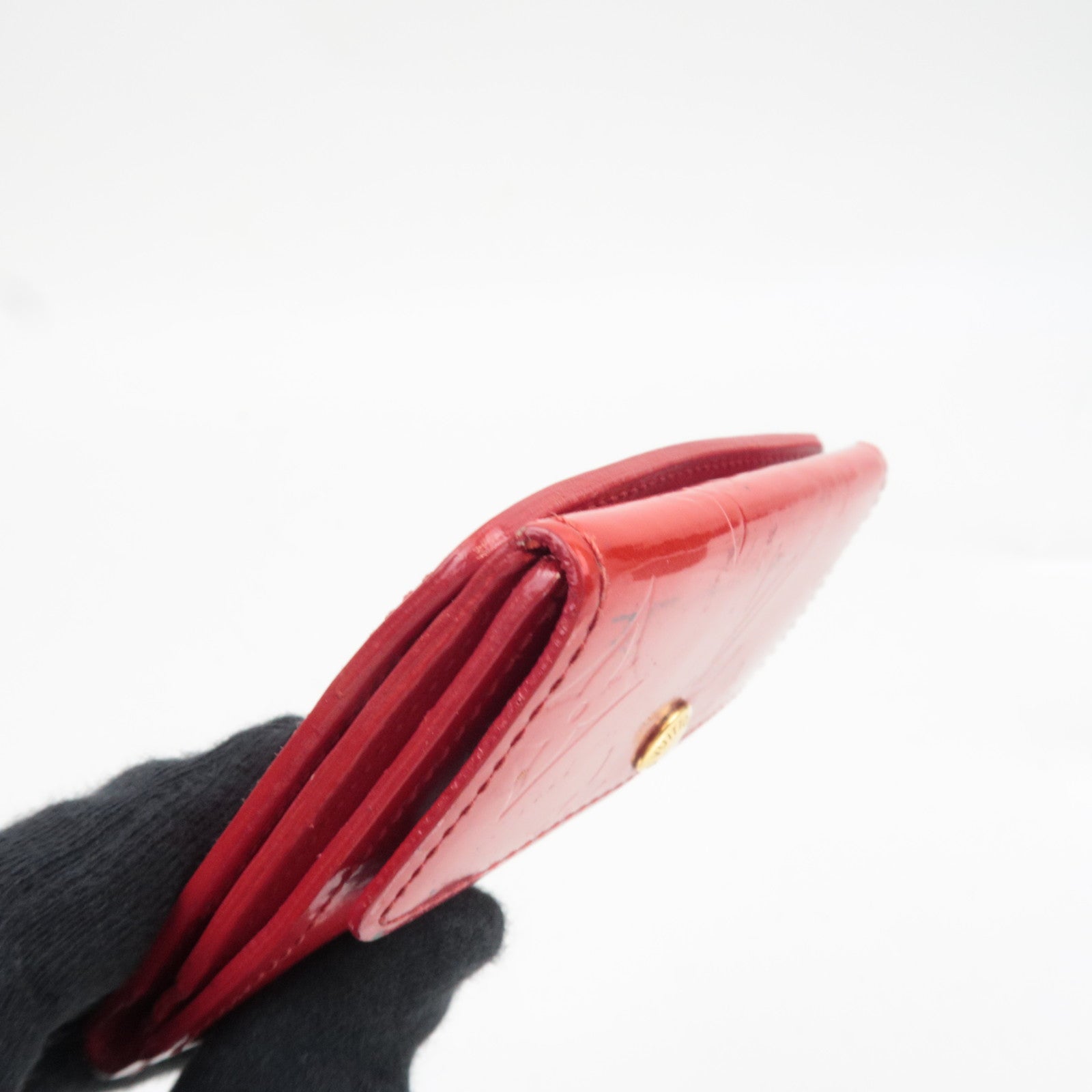 Louis Vuitton Monogram Vernis Ludlow Mini Wallet Rouge M91090 *Box