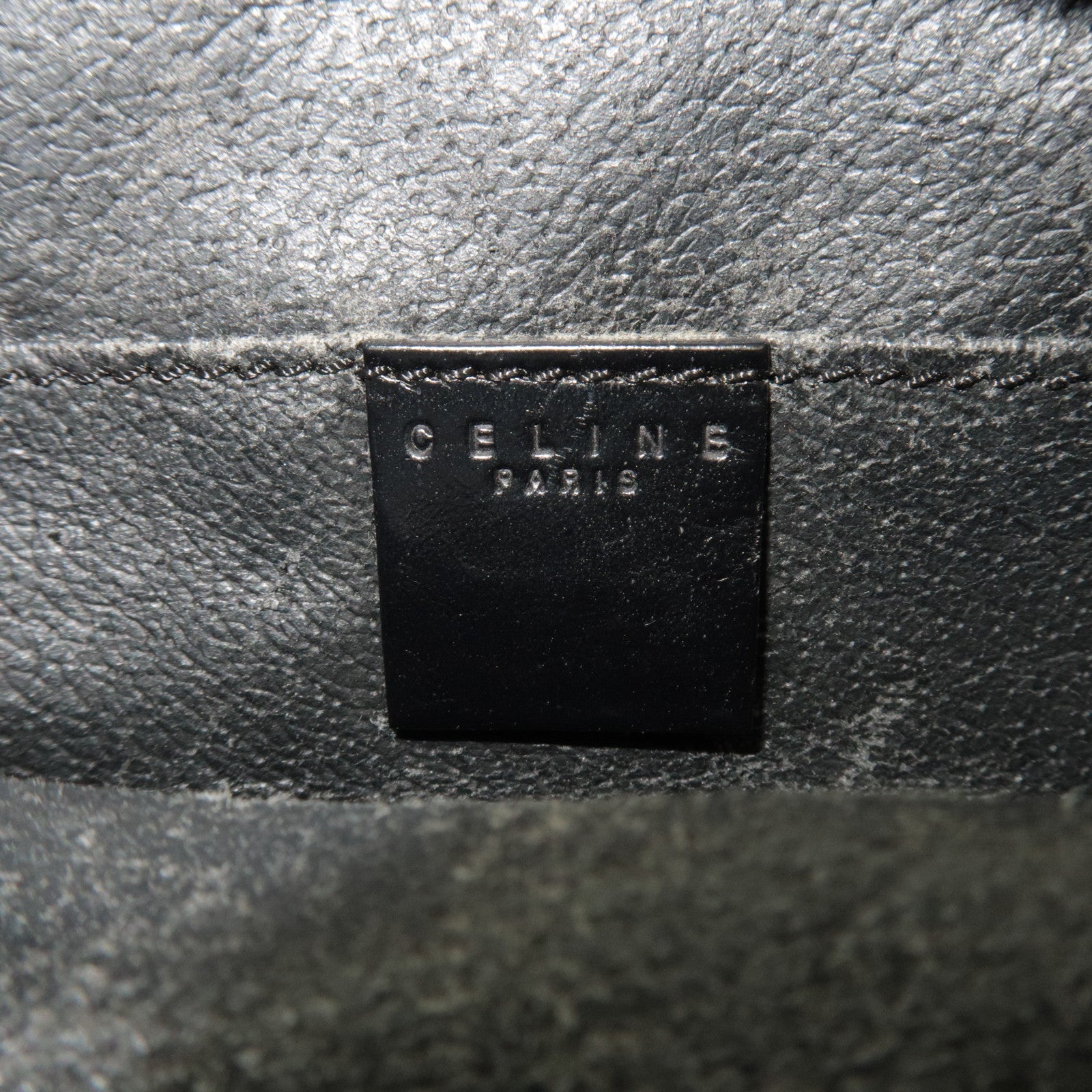 CELINE Macadam Shoulder Bag PVC Leather Black