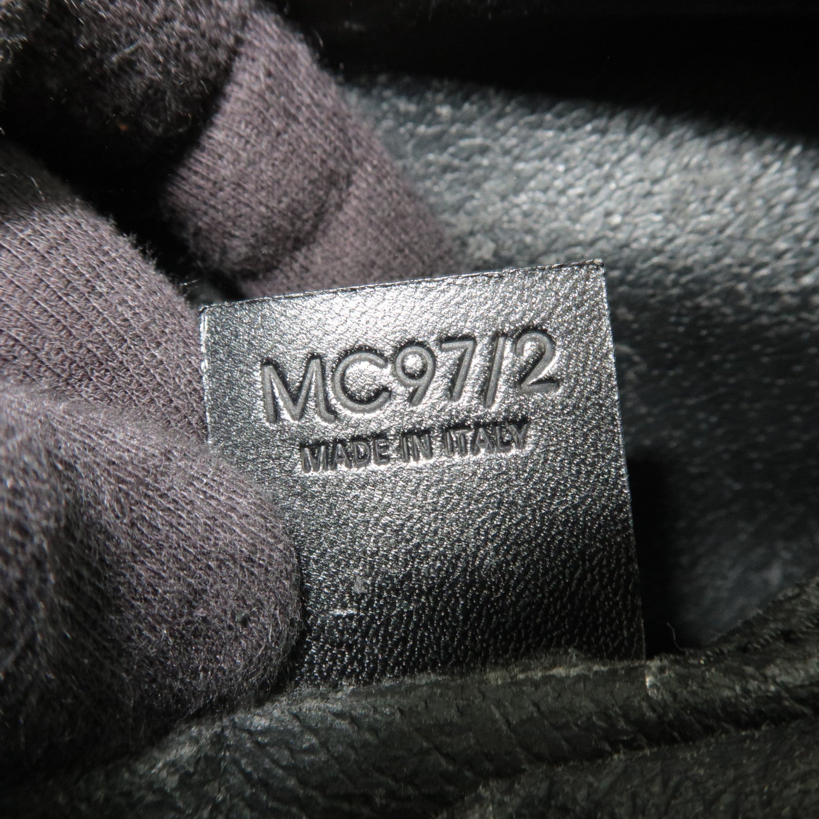 CELINE Macadam Shoulder Bag PVC Leather Black