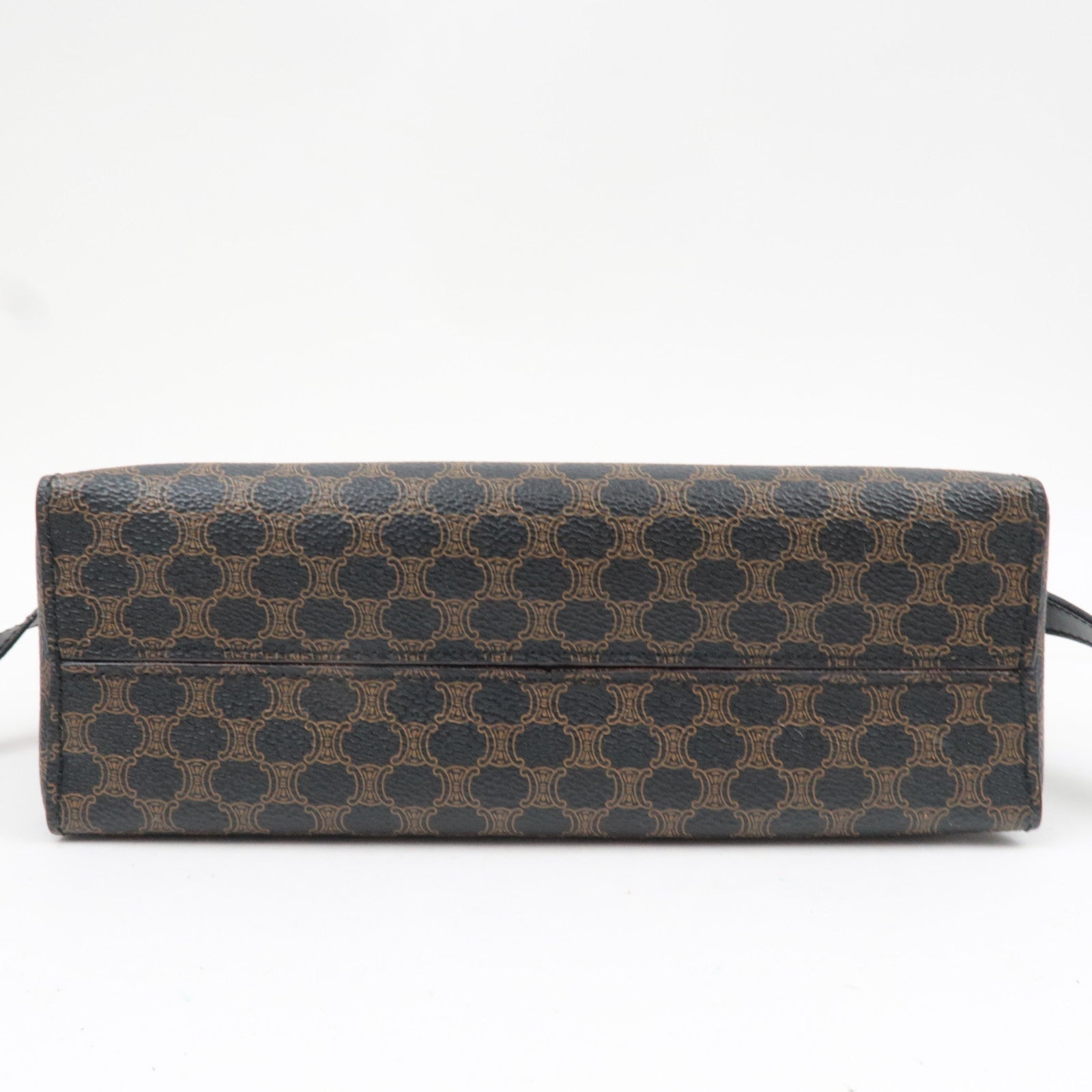 CELINE Macadam Shoulder Bag PVC Leather Black