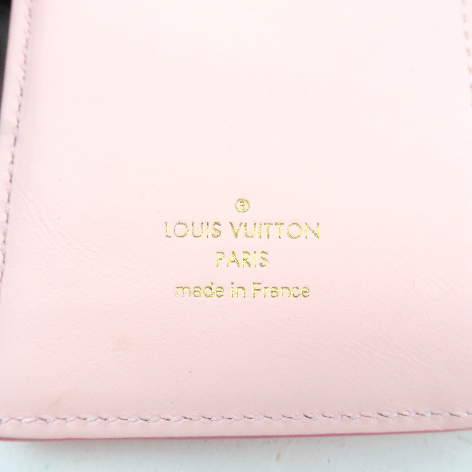 Louis Vuitton Vertical Compact Wallet Taurillon Leather Fuchsia M82461 *Box, Dust bag