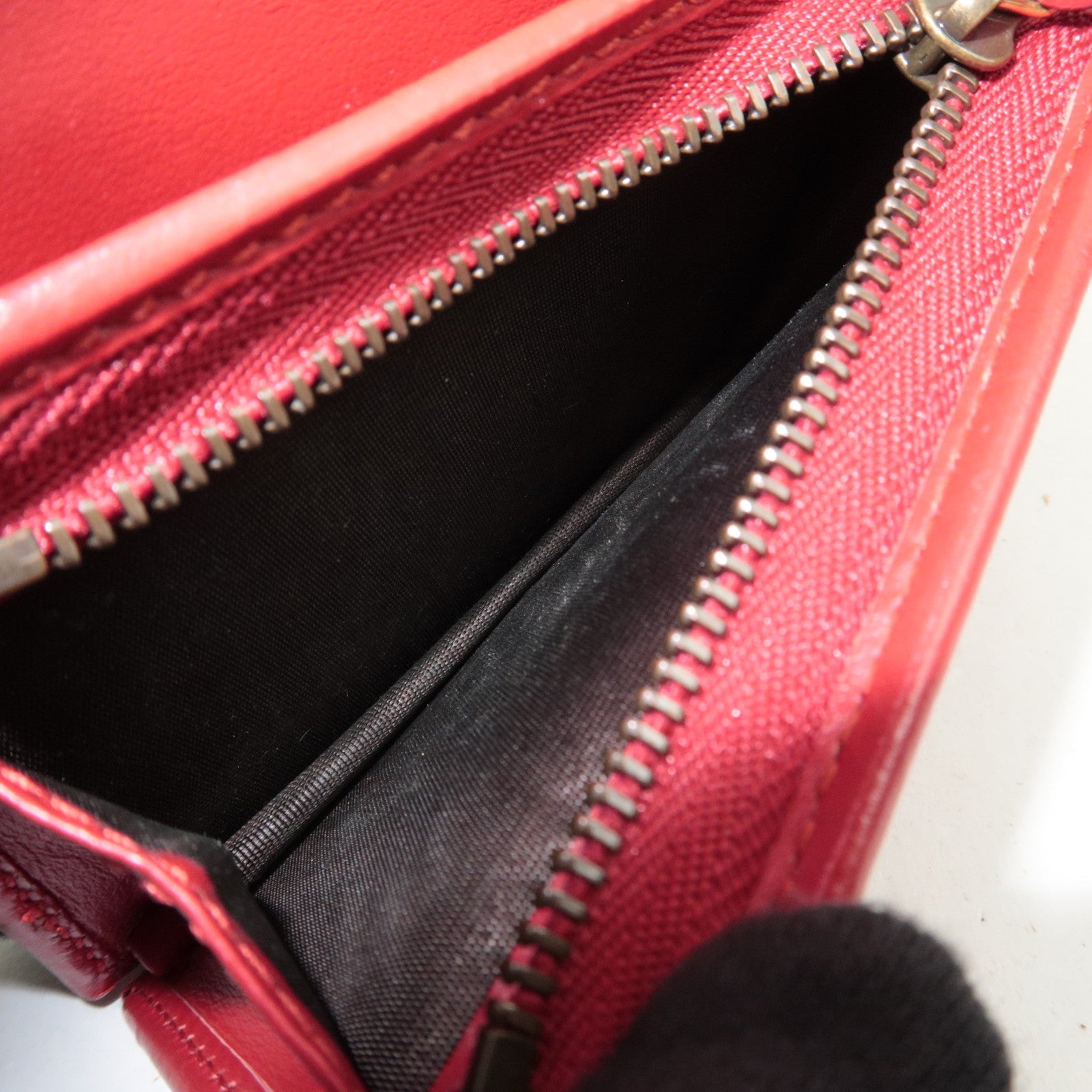 GUCCI GG Marmont Bifold Wallet Leather Red 466492 *Box, Dust bag