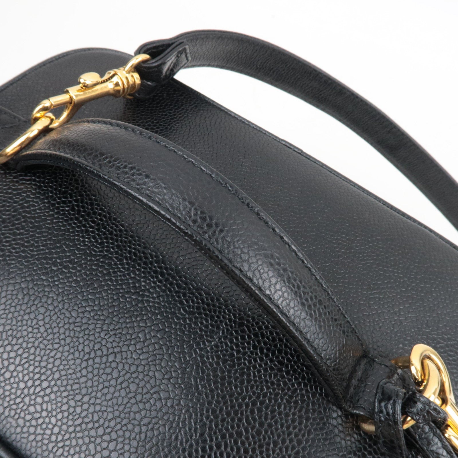 CHANEL Cocomark 2Way Vanity Bag Caviarskin Black 4066847 *Box, Dust bag, G card, Strap, Key Lock, Clochette