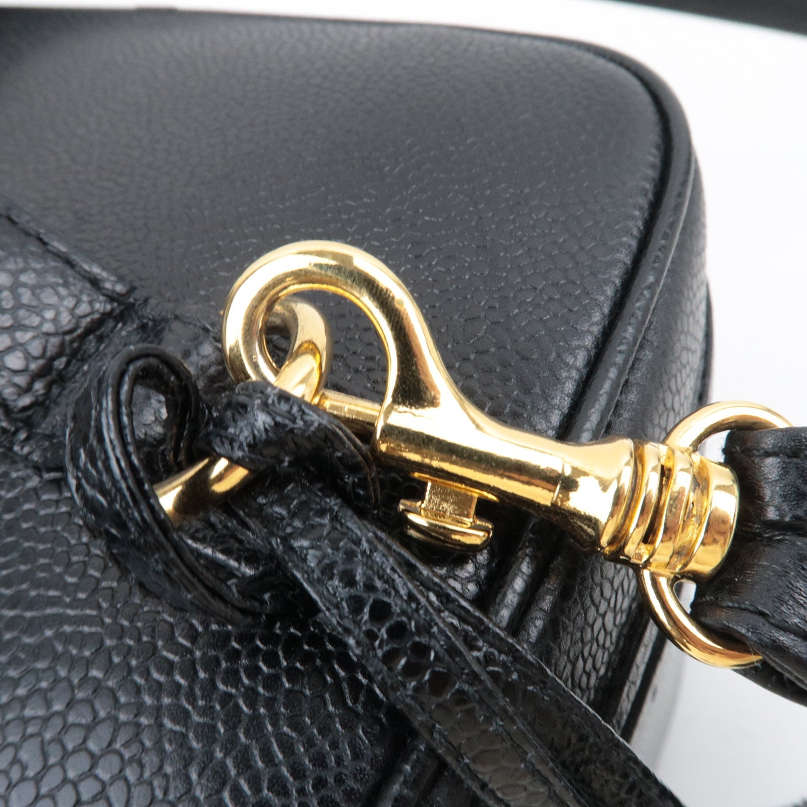 CHANEL Cocomark 2Way Vanity Bag Caviarskin Black 4066847 *Box, Dust bag, G card, Strap, Key Lock, Clochette