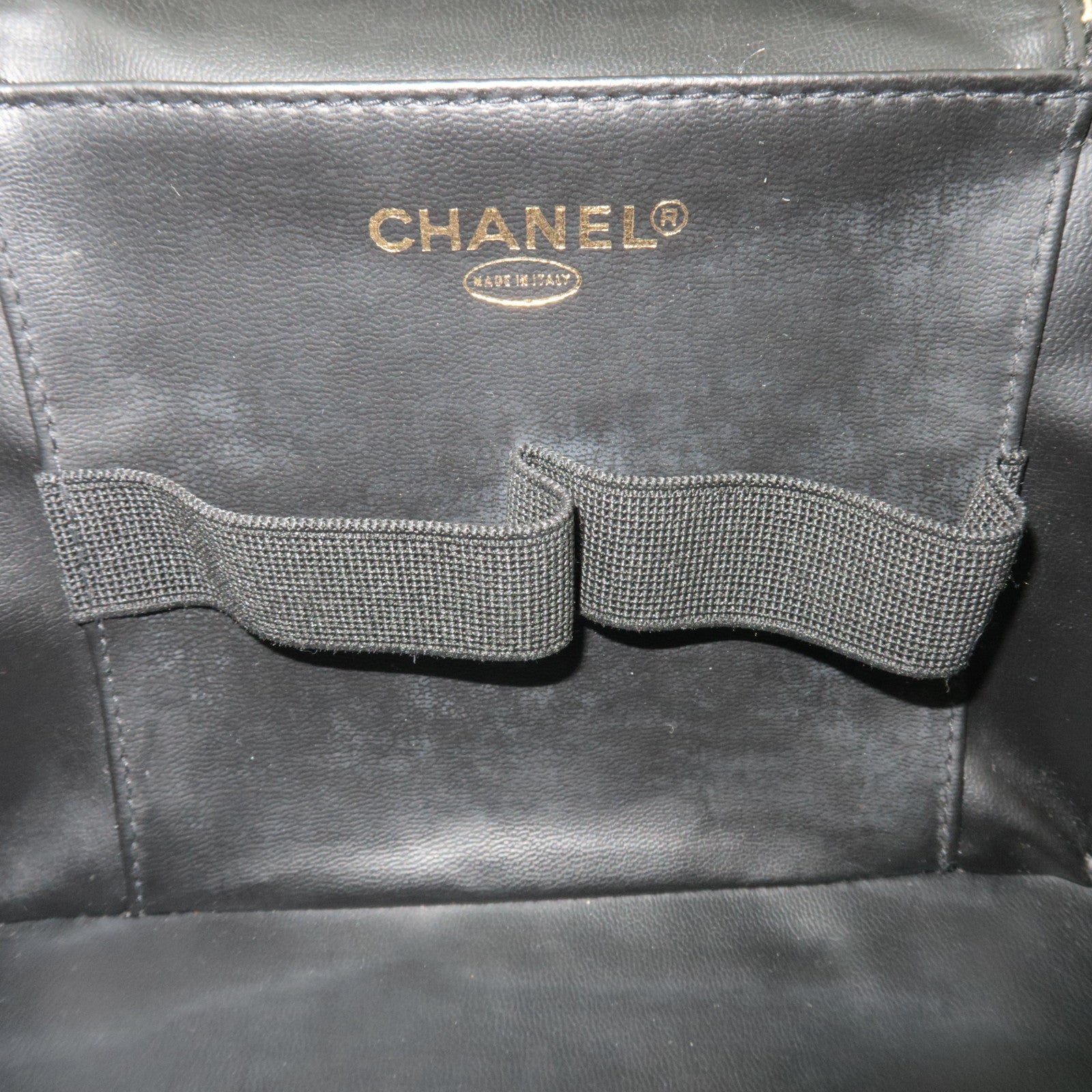 CHANEL Cocomark 2Way Vanity Bag Caviarskin Black 4066847 *Box, Dust bag, G card, Strap, Key Lock, Clochette