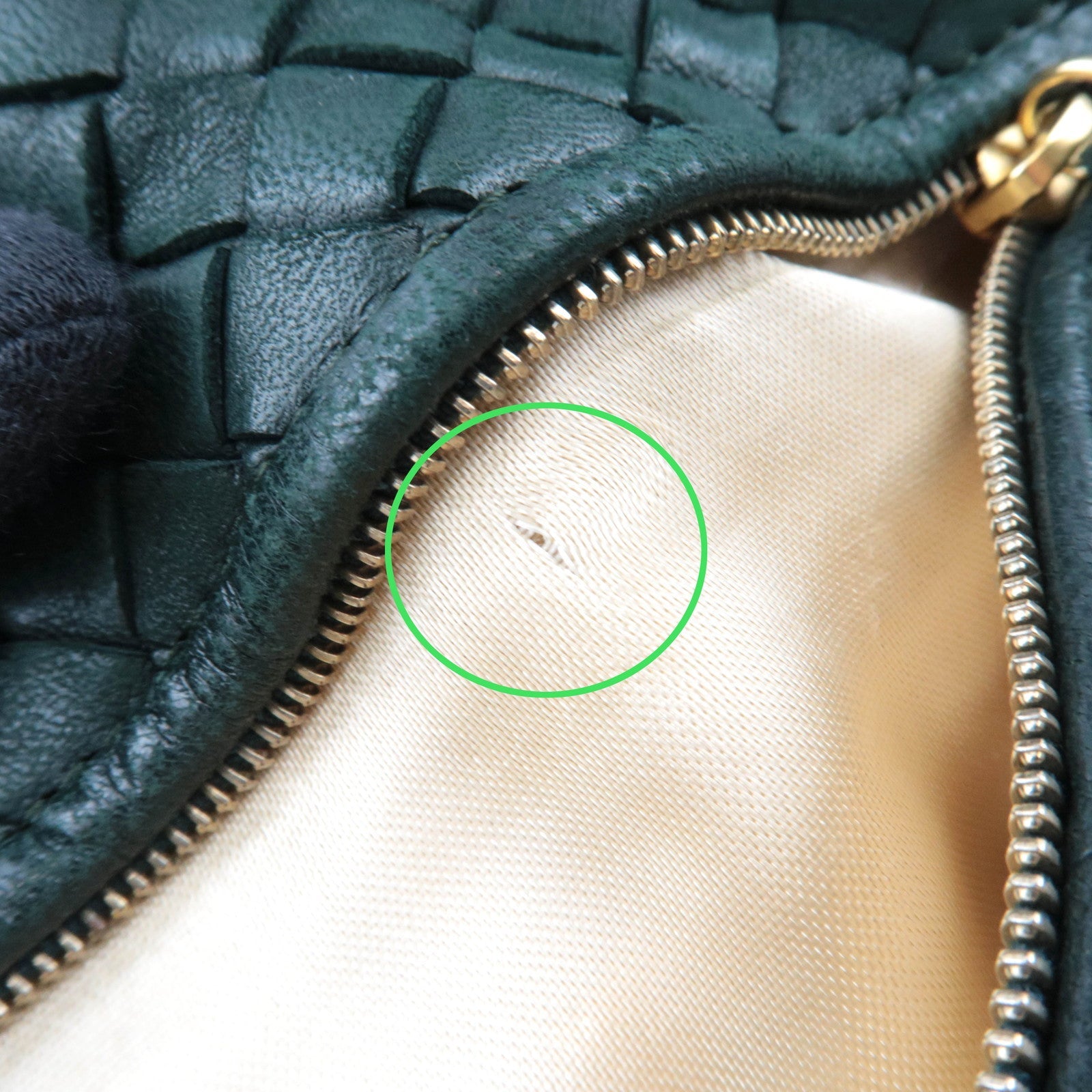 BOTTEGA VENETA Intrecciato Leather Shoulder Bag Dark Green