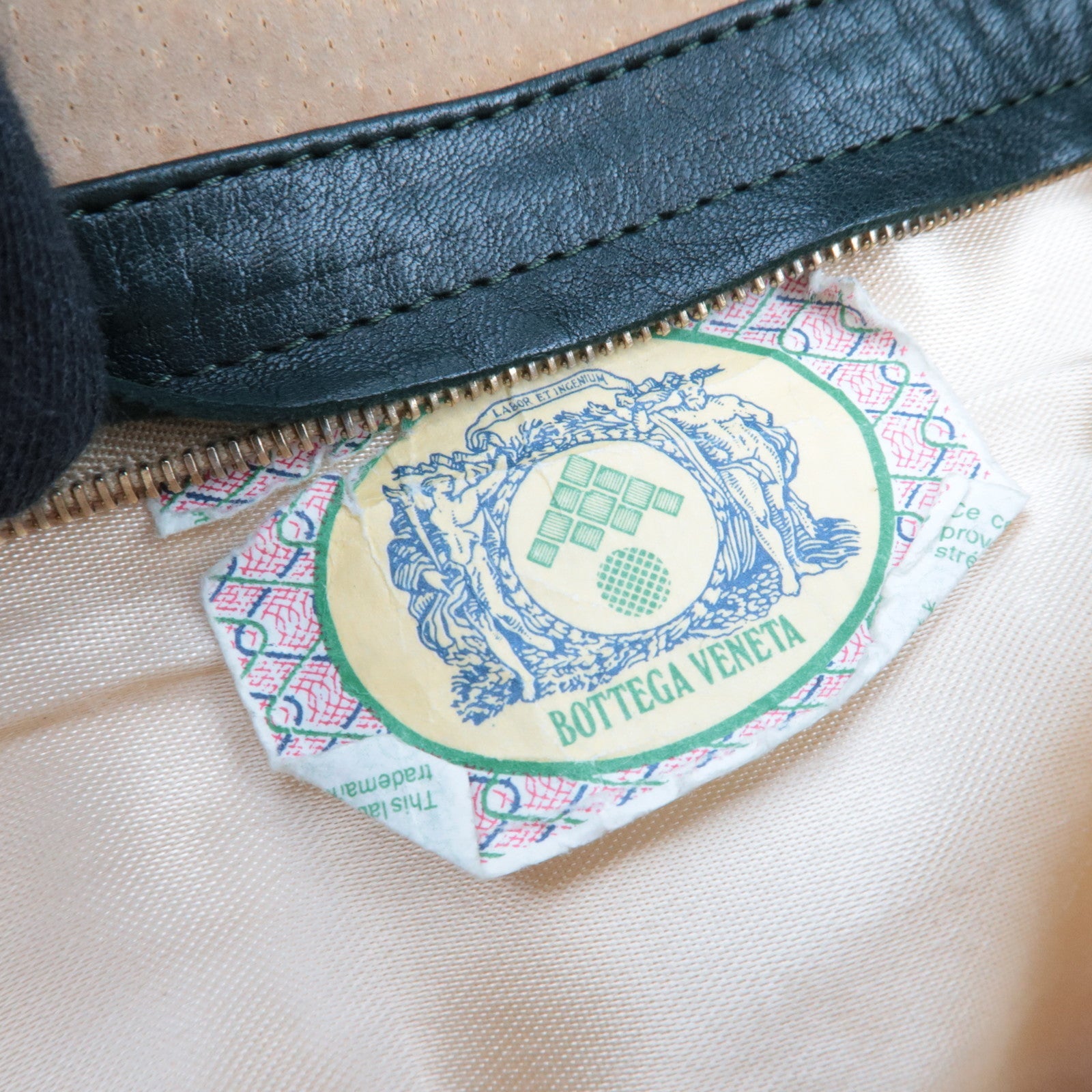 BOTTEGA VENETA Intrecciato Leather Shoulder Bag Dark Green