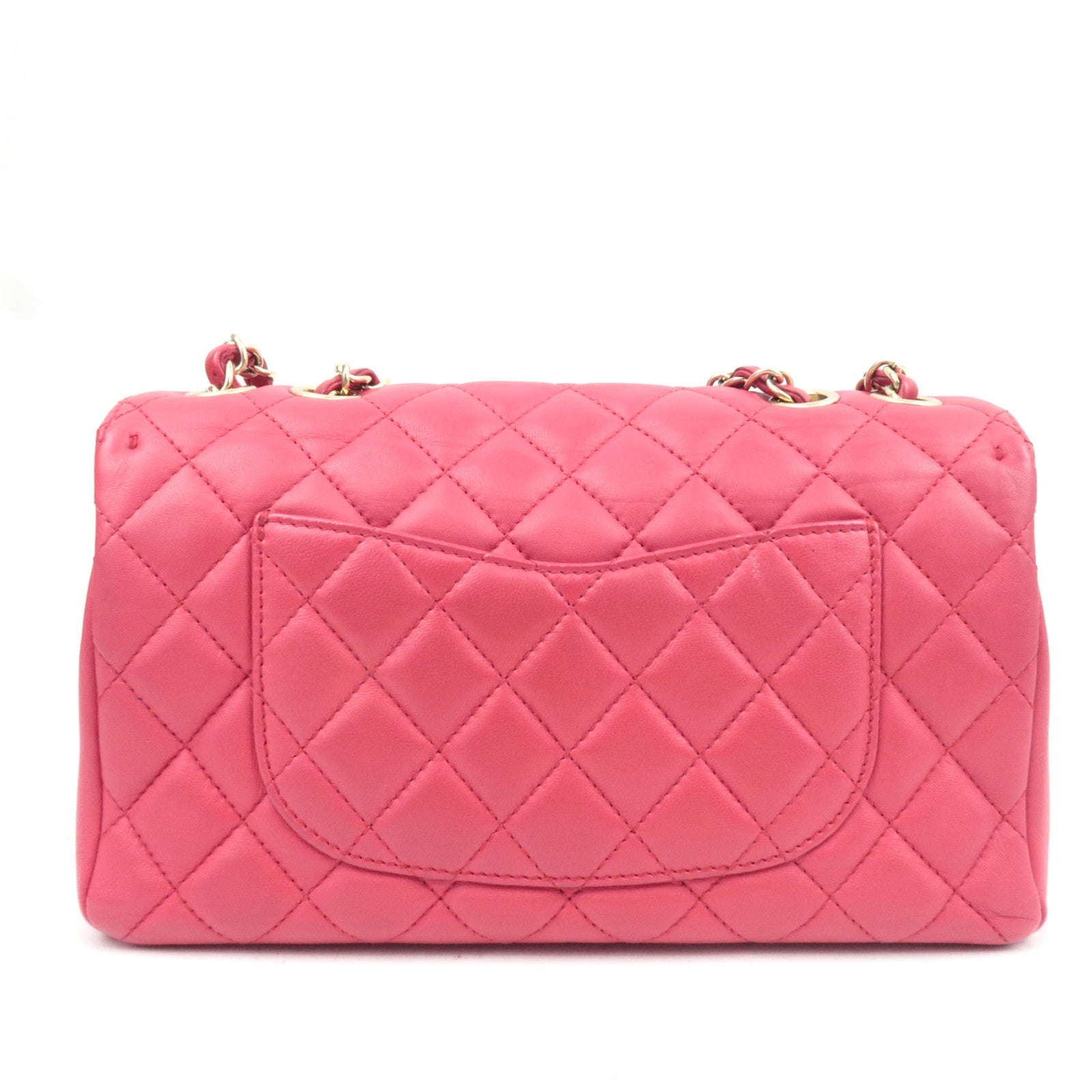 CHANEL Matelasse Chain Shoulder Bag Lambskin Pink 21987136 *Dust bag, G card