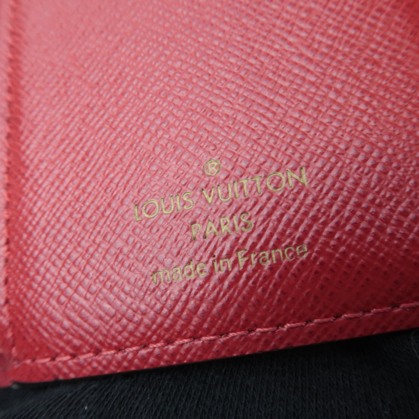 Louis Vuitton Damier Portefeuille Victorine Wallet Rouge N41659