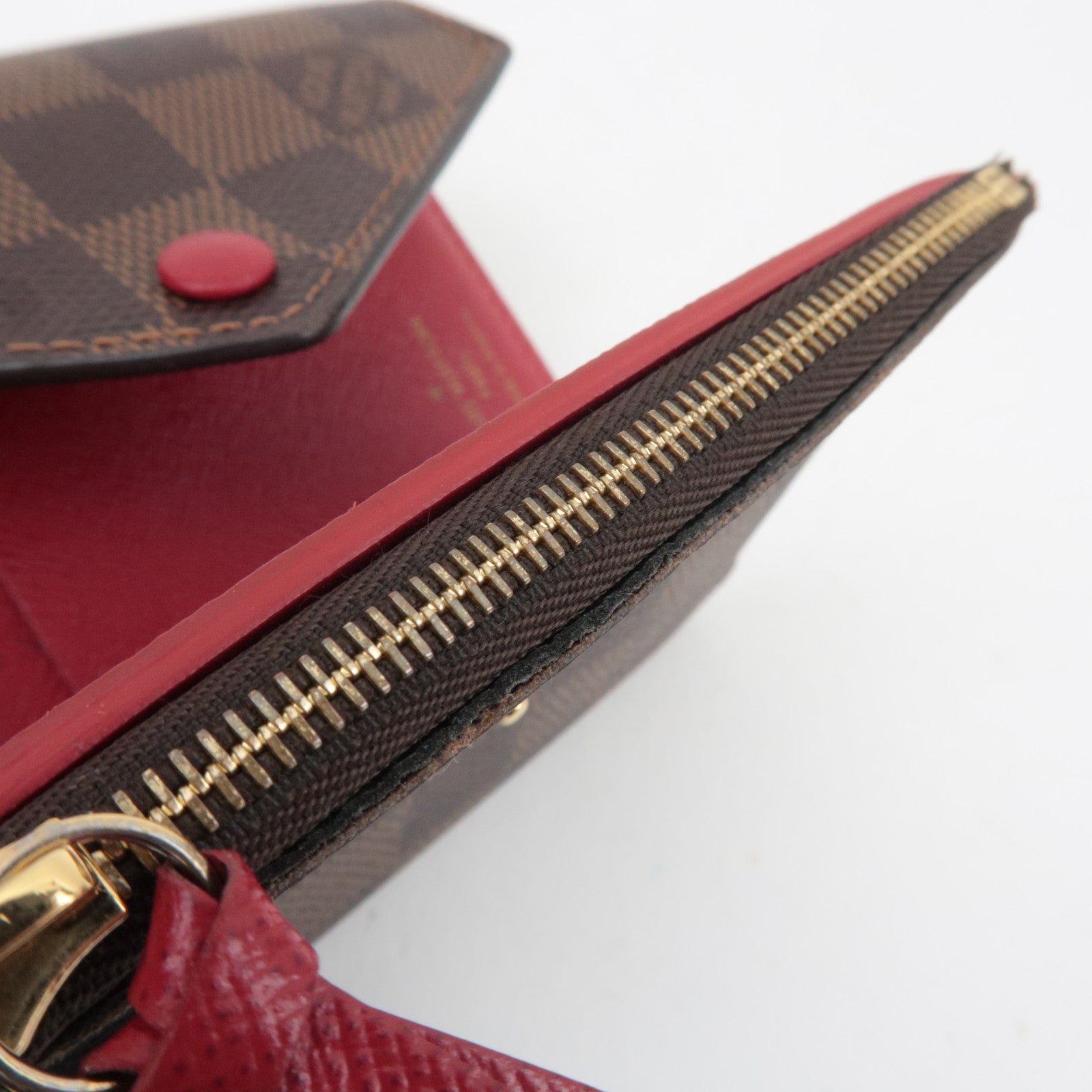 Louis Vuitton Damier Portefeuille Victorine Wallet Rouge N41659