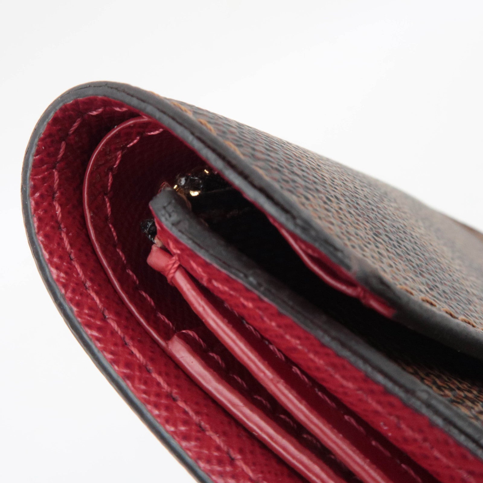 Louis Vuitton Damier Portefeuille Victorine Wallet Rouge N41659