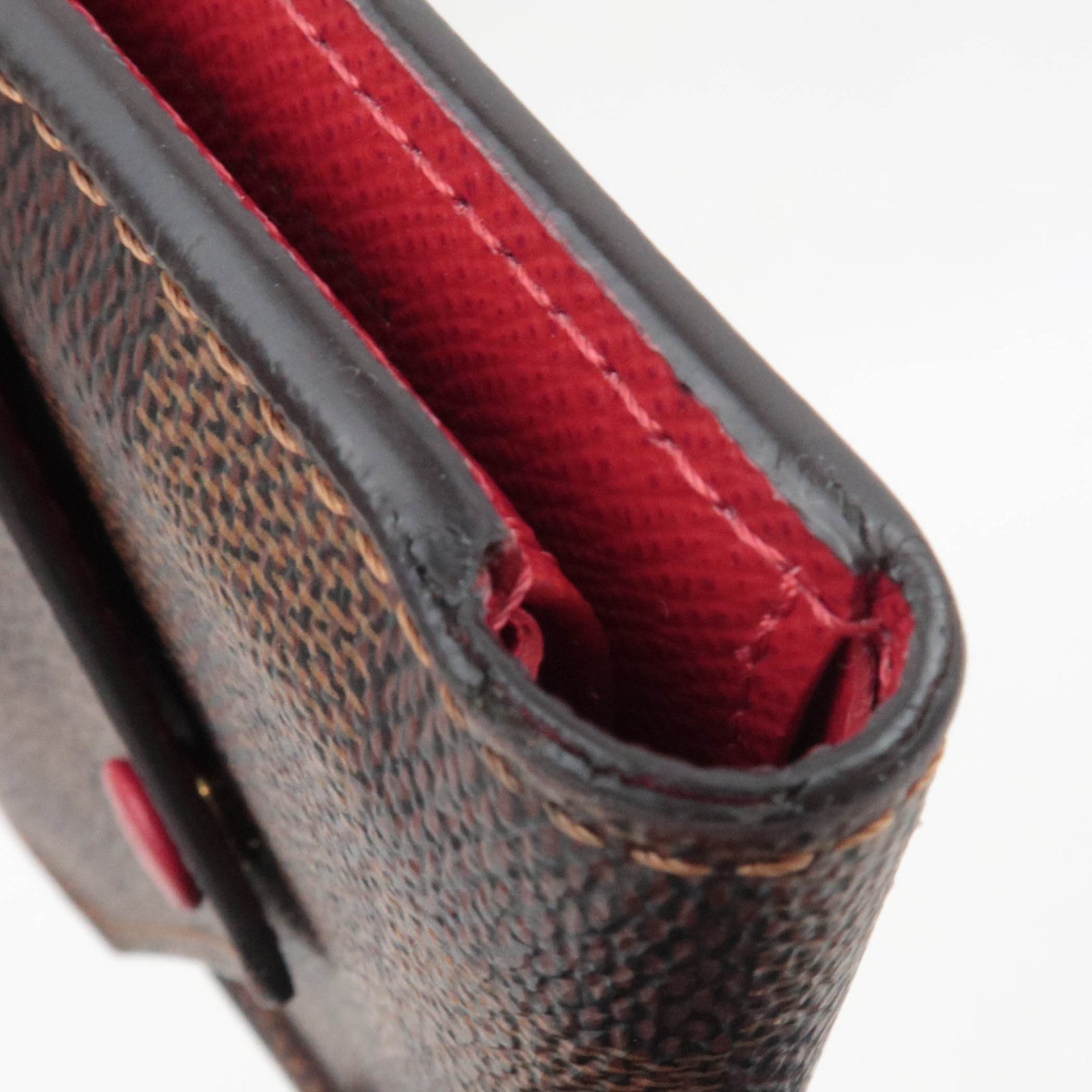 Louis Vuitton Damier Portefeuille Victorine Wallet Rouge N41659