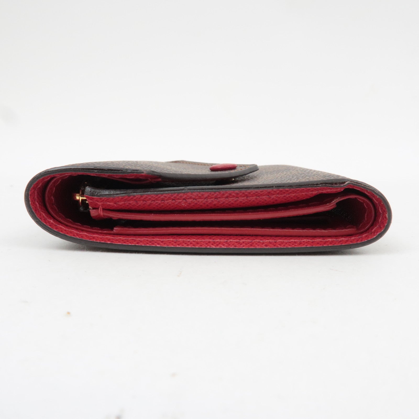 Louis Vuitton Damier Portefeuille Victorine Wallet Rouge N41659