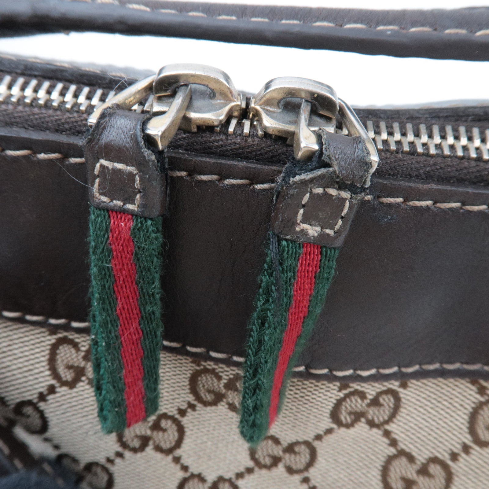 GUCCI Sherry 2Way Shoulder Bag GG Canvas Leather Beige 269894 *Strap