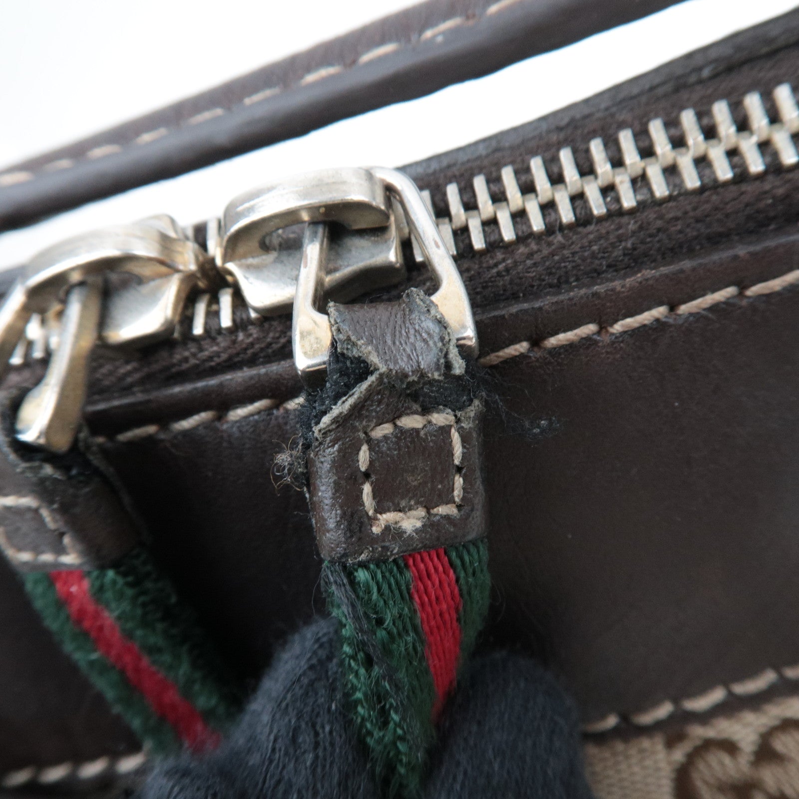 GUCCI Sherry 2Way Shoulder Bag GG Canvas Leather Beige 269894 *Strap