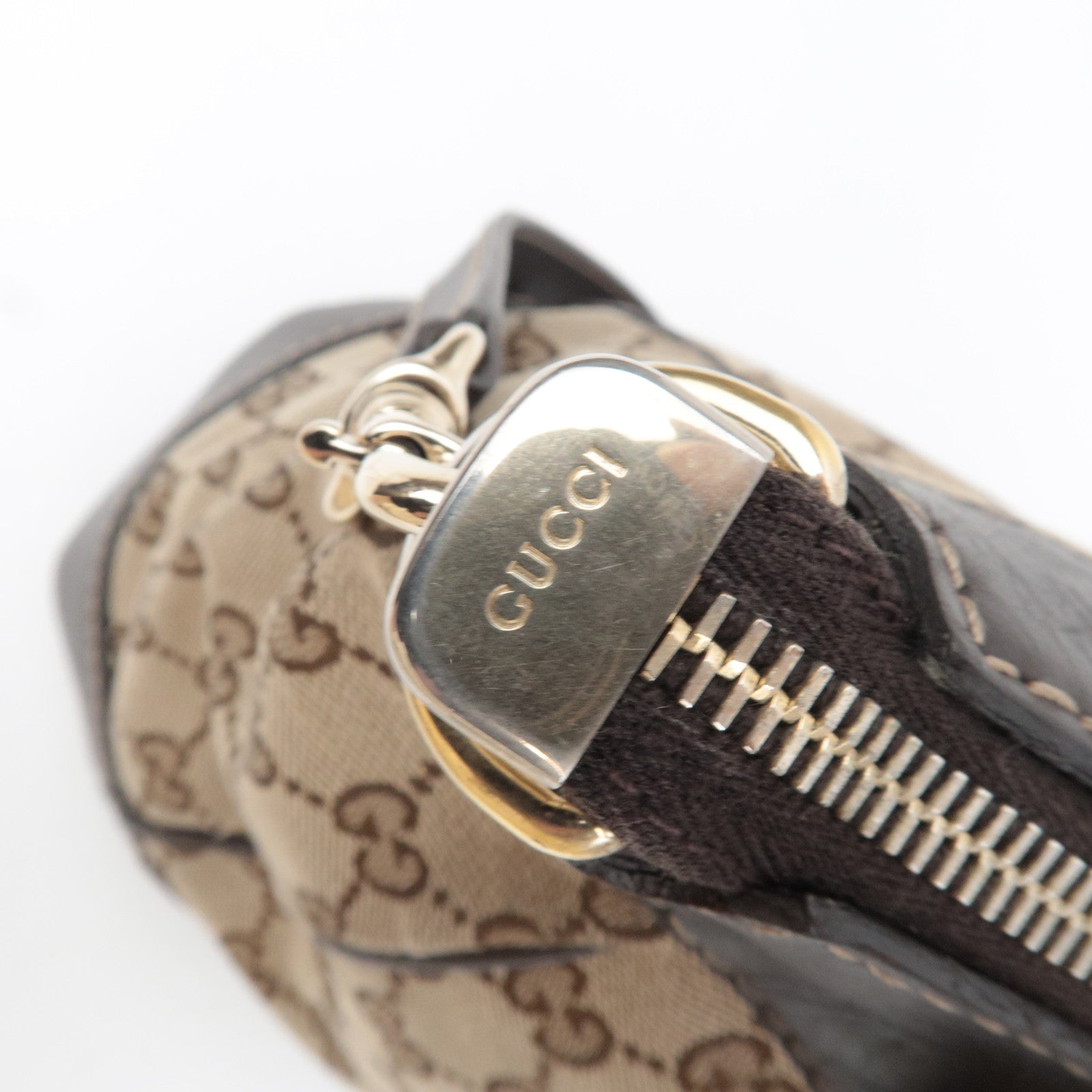 GUCCI Sherry 2Way Shoulder Bag GG Canvas Leather Beige 269894 *Strap