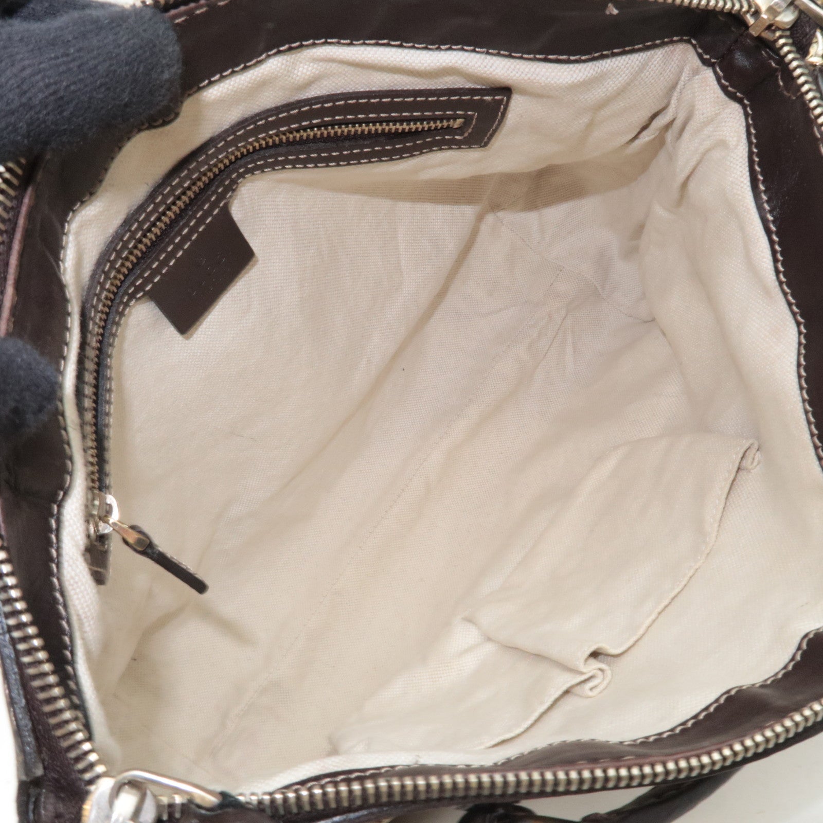 GUCCI Sherry 2Way Shoulder Bag GG Canvas Leather Beige 269894 *Strap