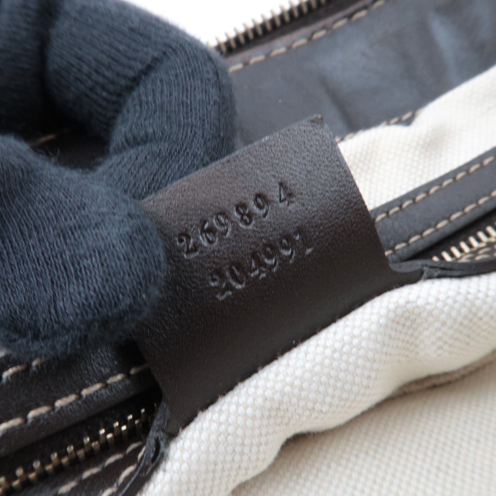 GUCCI Sherry 2Way Shoulder Bag GG Canvas Leather Beige 269894 *Strap