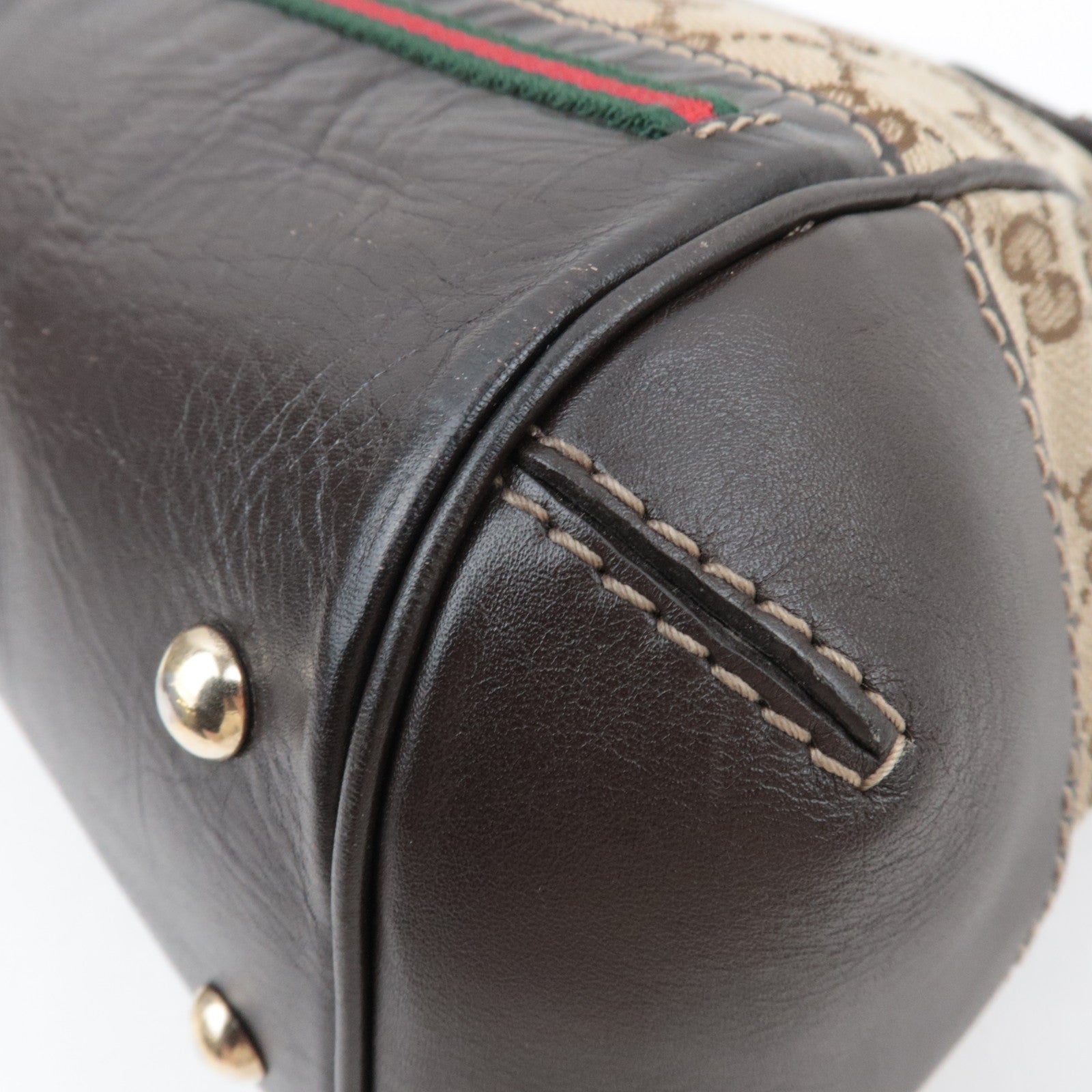 GUCCI Sherry 2Way Shoulder Bag GG Canvas Leather Beige 269894 *Strap