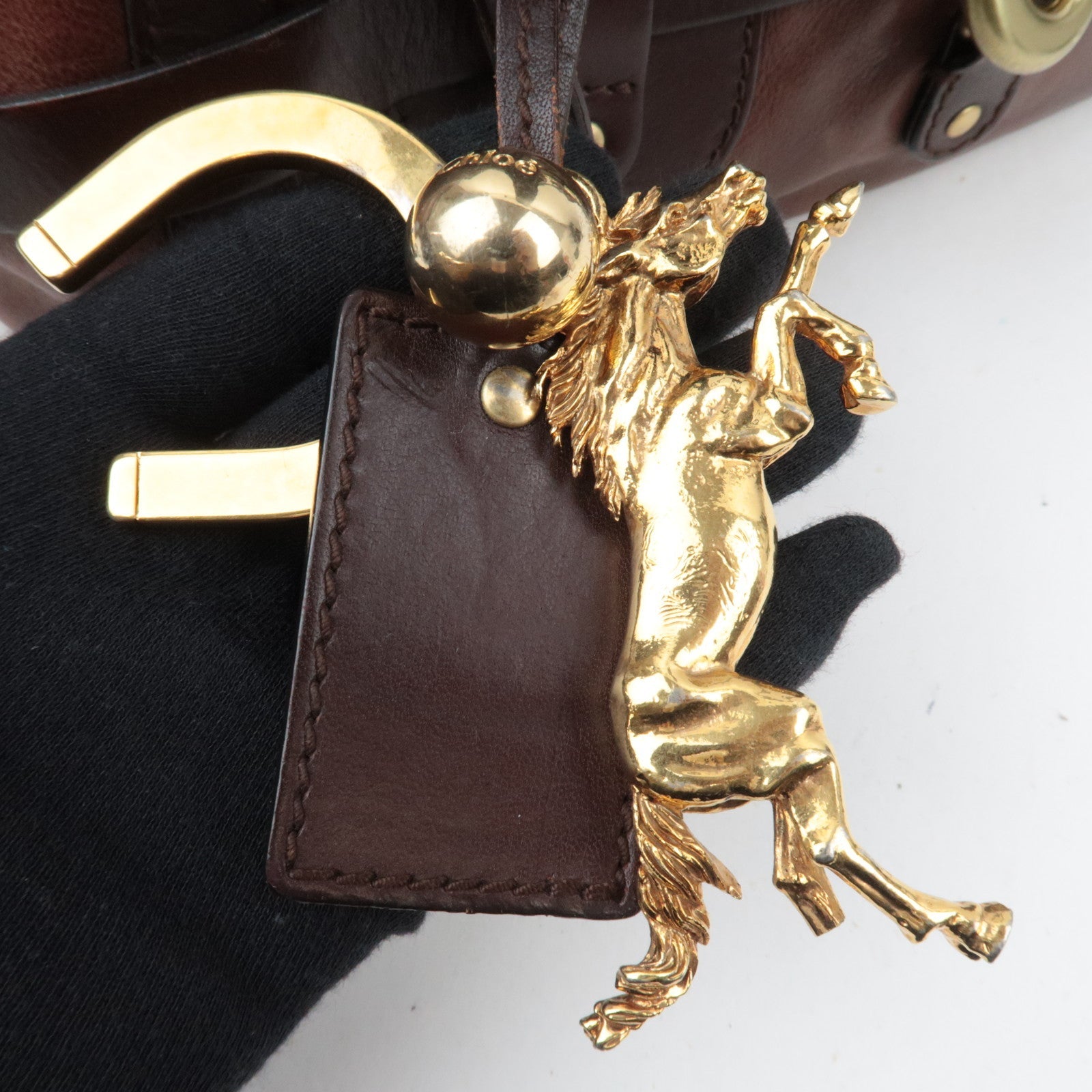 Chloe Kerala Leather Handbag Brown *Charm