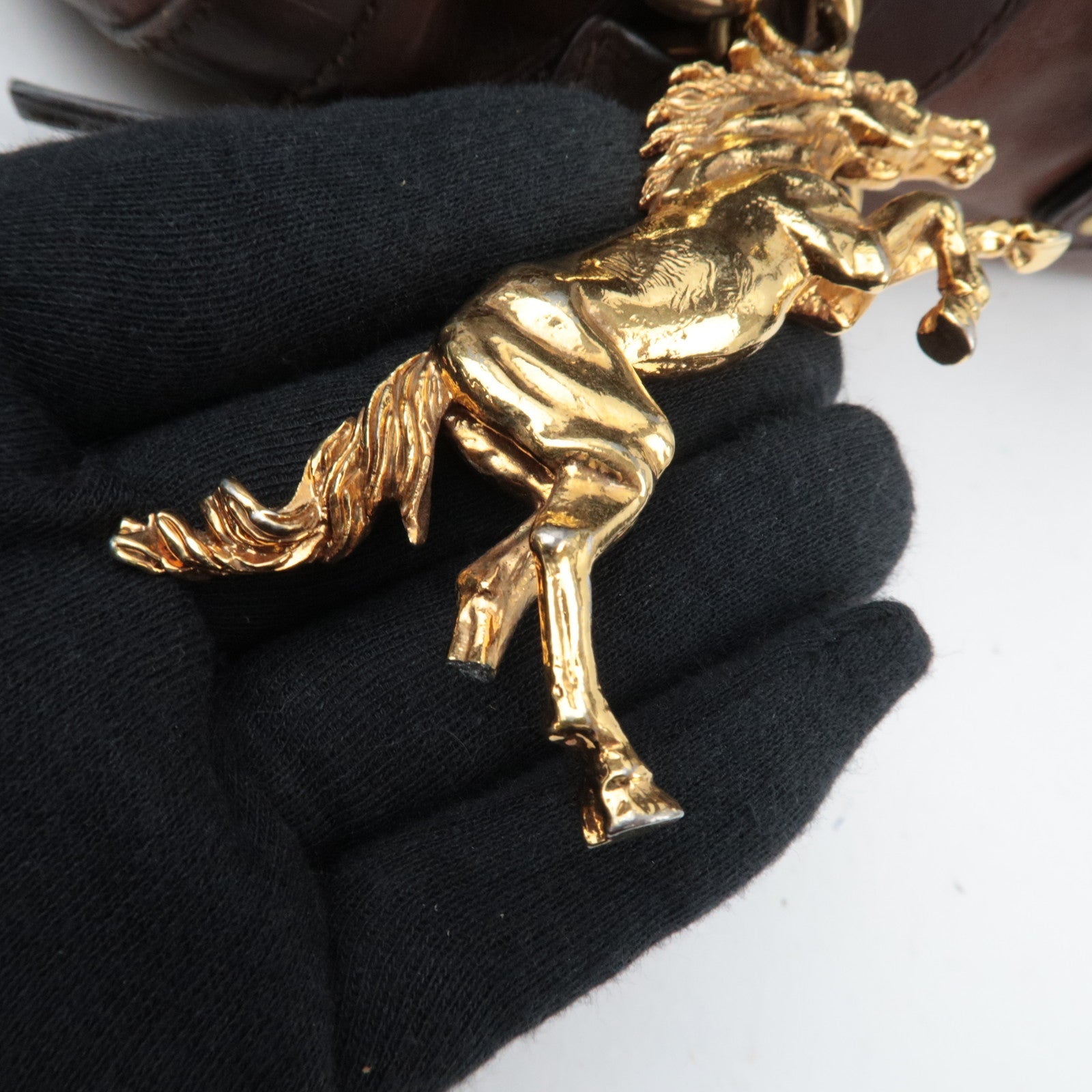 Chloe Kerala Leather Handbag Brown *Charm