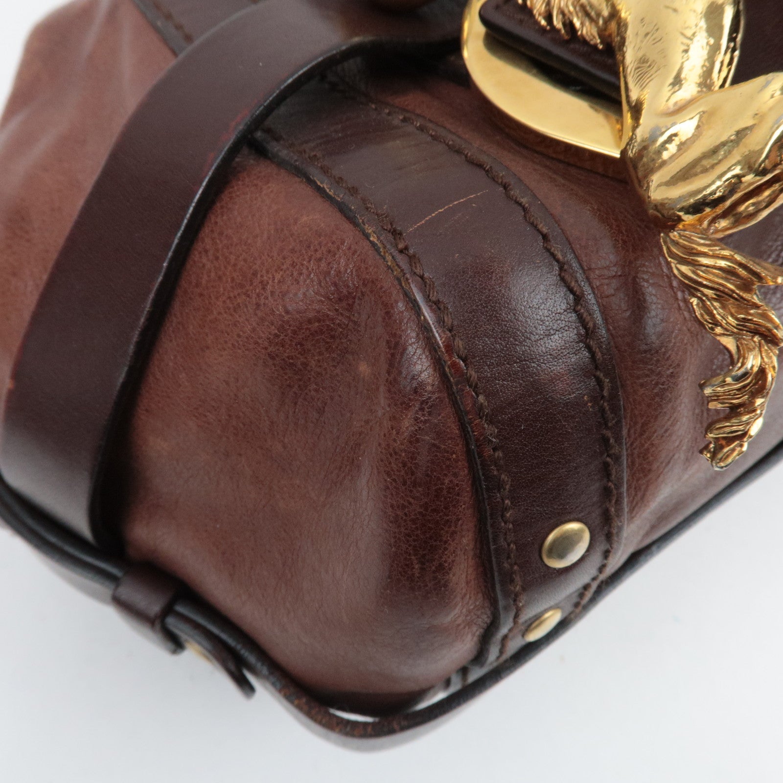 Chloe Kerala Leather Handbag Brown *Charm