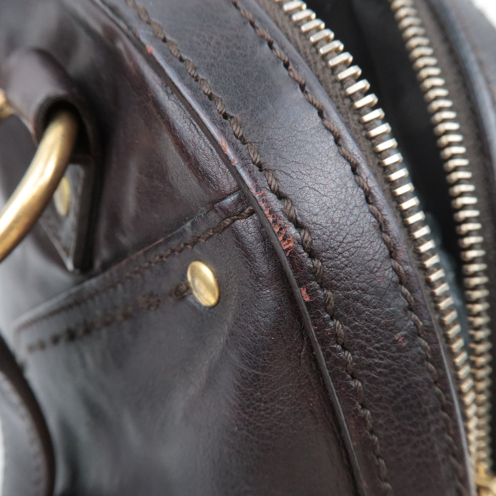 SAINT LAURENT YSL Muse Leather Shoulder Bag Brown *Key Lock, Clochette