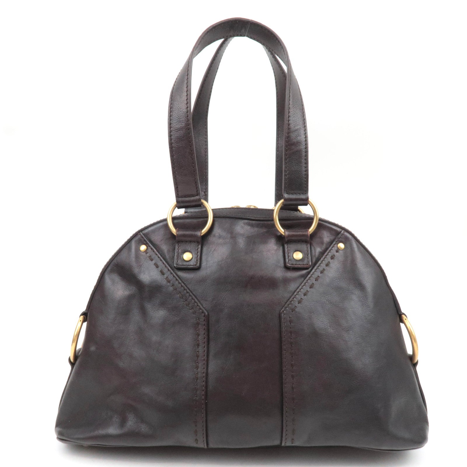 SAINT LAURENT YSL Muse Leather Shoulder Bag Brown *Key Lock, Clochette