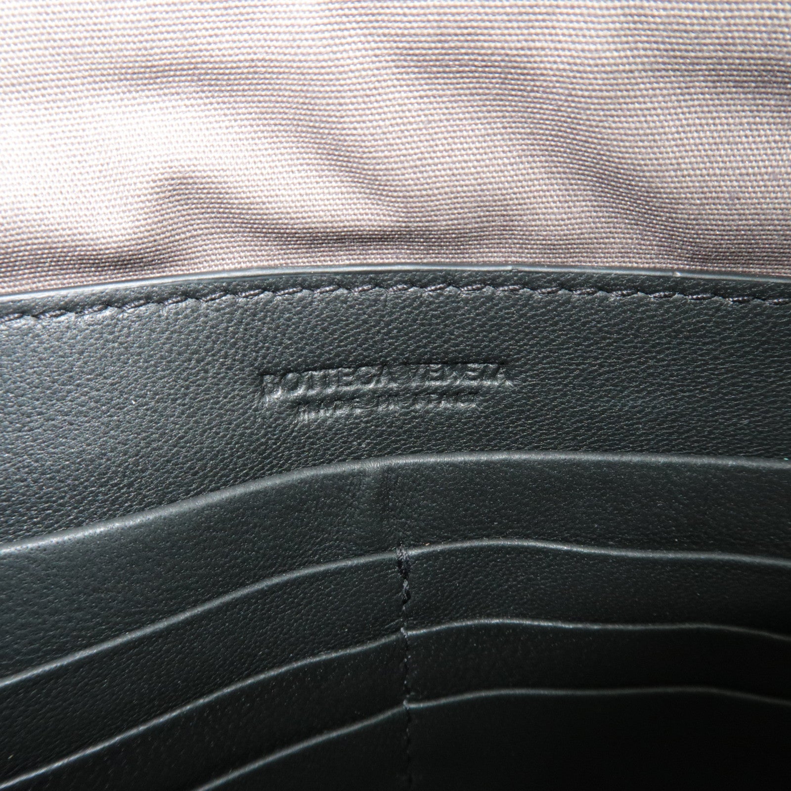 BOTTEGA VENETA Intrecciato Leather Clutch Bag Black